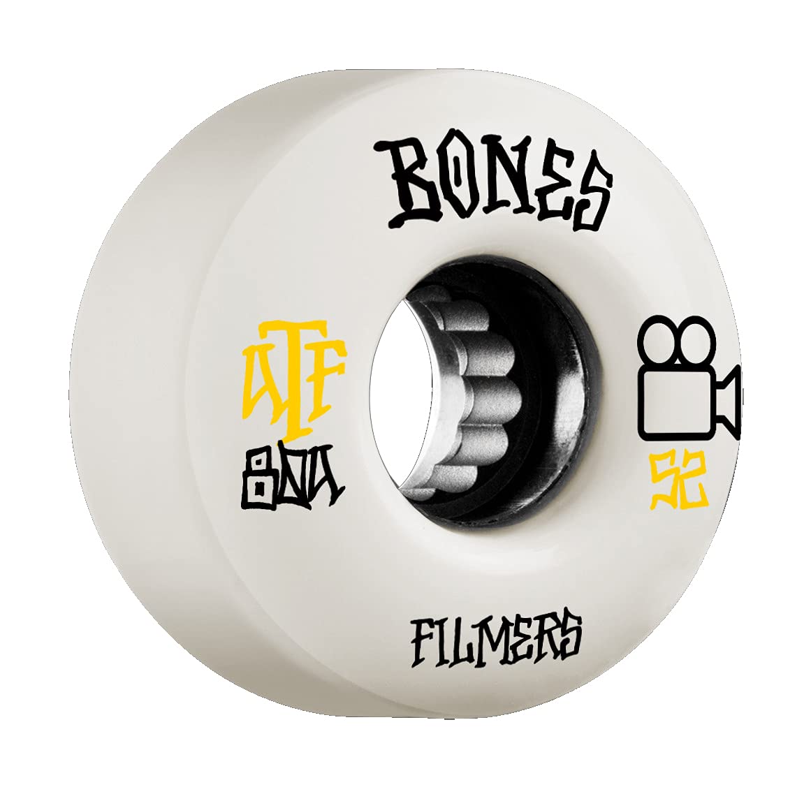 Bones Wheels Filmers ATF 80A Skateboard Wheels - High-Performance Cruiser Wheels for Smooth Rides on Rough Terrain | Perfect for Street Skating, Park Riding & Commuting