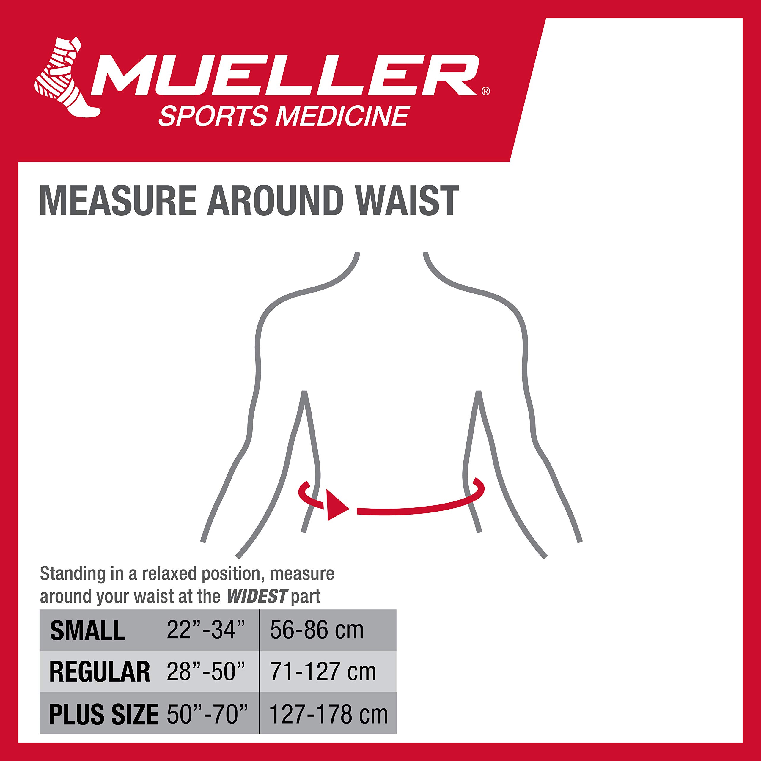 Mueller Adjustable Lumbar Back Brace with Removable Pad - Lower & Upper Back Pain Relief Support for Men & Women - Sciatica, Scoliosis Support - Black - Perfect for Office Work, Sports & Post-Surgery Recovery