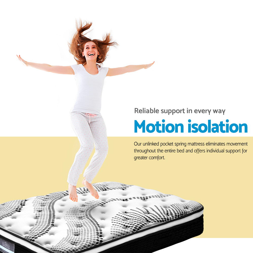 Como Euro Top Pocket Spring Mattress - 12.6