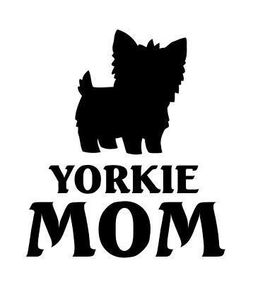 MAF Yorkie MOM Yorkshire Terrier Dog Black Vinyl Decal Sticker for Cars, Laptops, Walls, Windows, Toolbox - Perfect Gift for Dog Lovers
