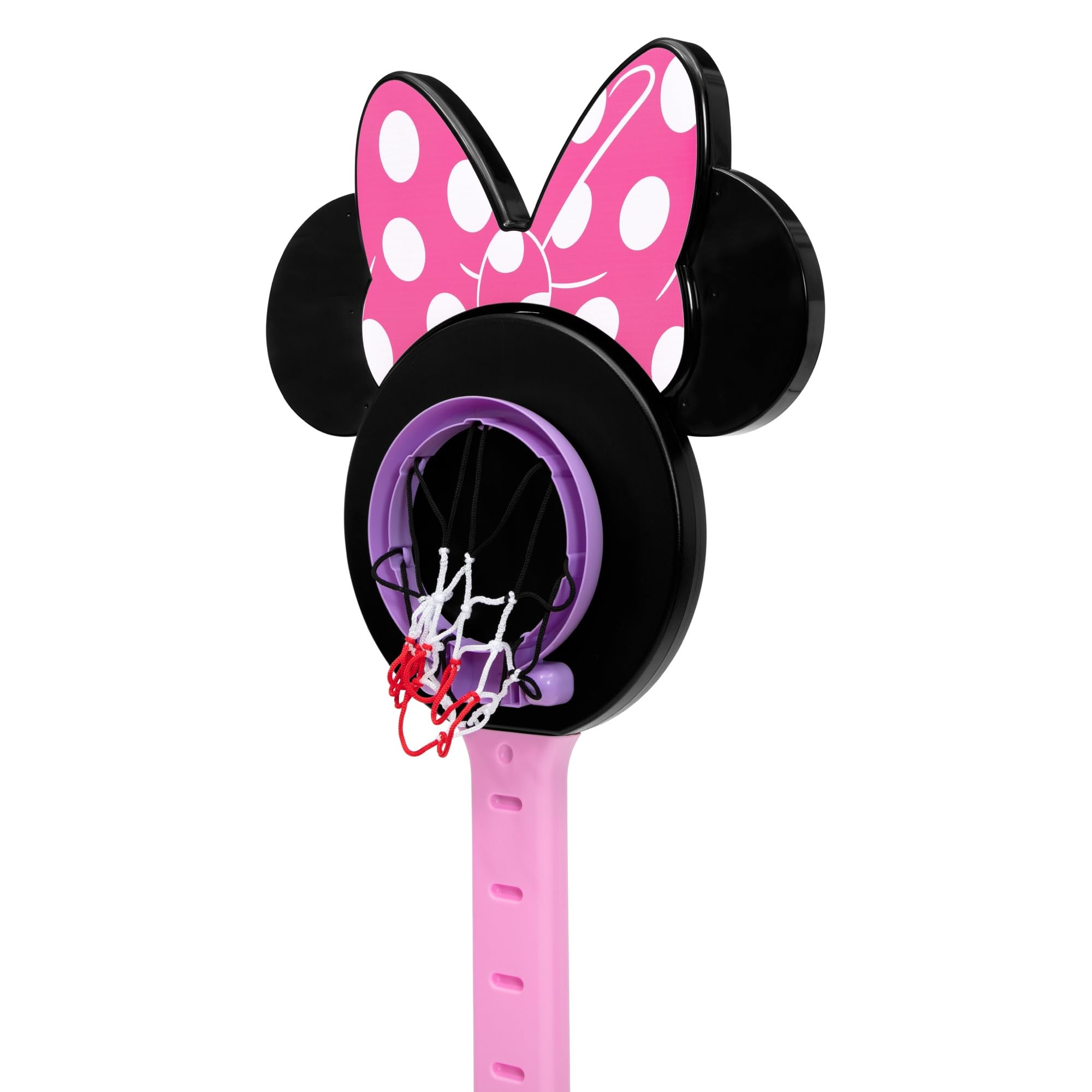 Minnie Mouse Basketball Set for Kids - Adjustable Plastic Hoop, Ball & Pump - Indoor & Outdoor Play - Perfect for Birthday Gifts & Backyard Fun