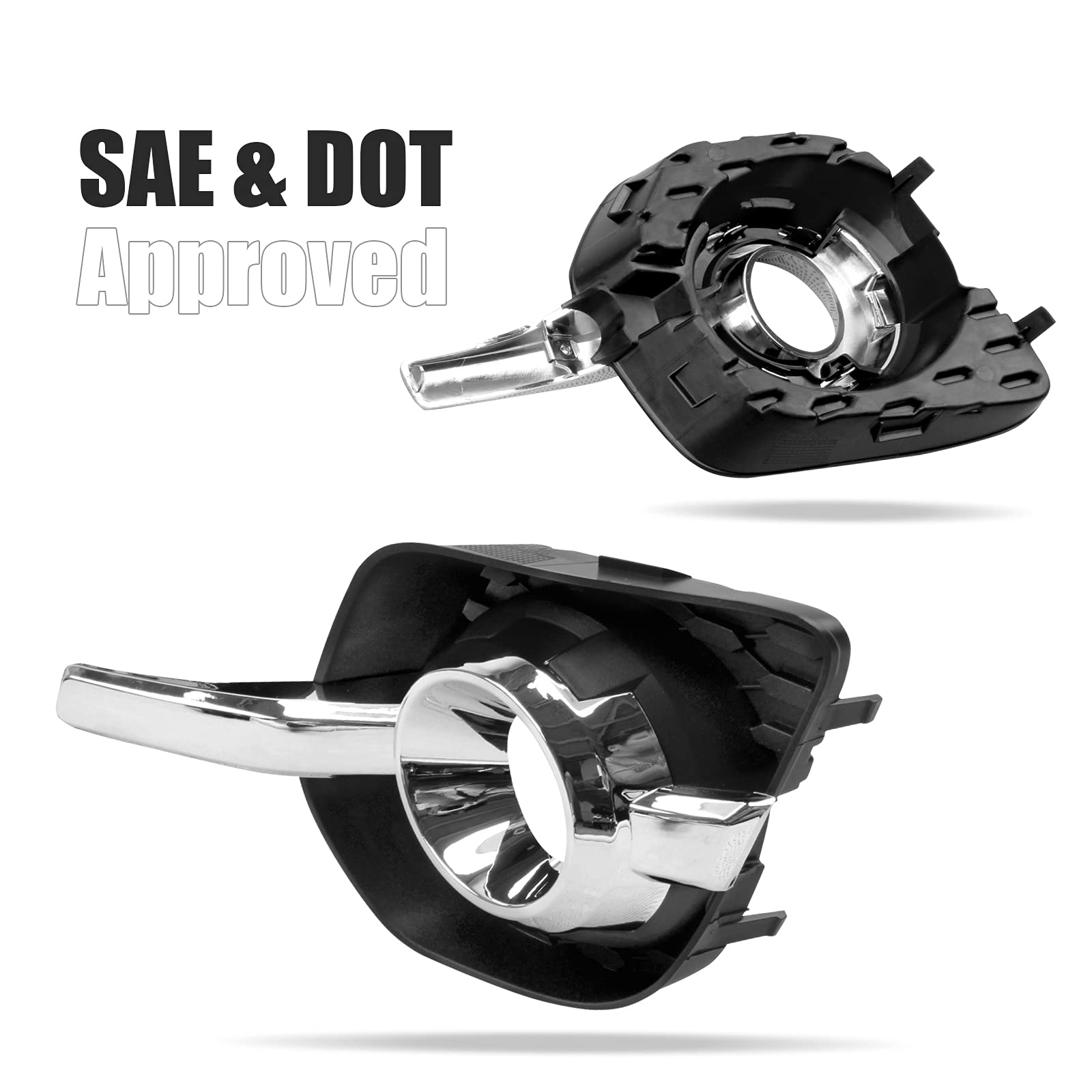 DLAA Fog Lights Kit for Chevy Equinox 2010-2015 - Clear Lens Front Fog Lamps with Wiring Harness & Switch - Perfect for Night Driving & Off-Road Adventures