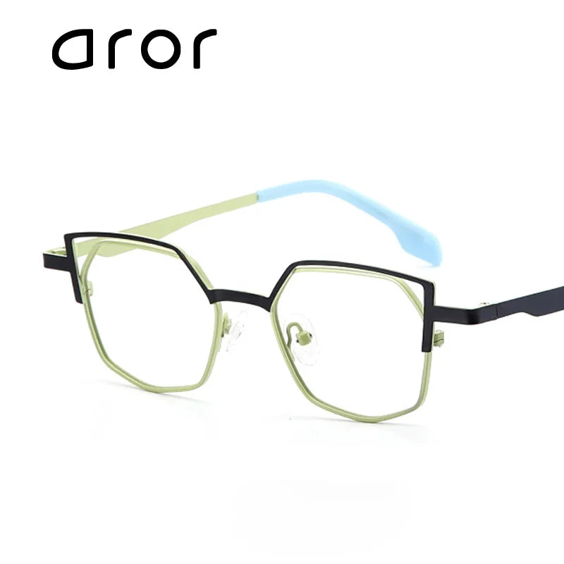 Aror Women's Full Rim Oval Square Cat Eye Titanium Eyeglasses Frame 45527 - Lightweight & Durable for Work, Reading & Fashion