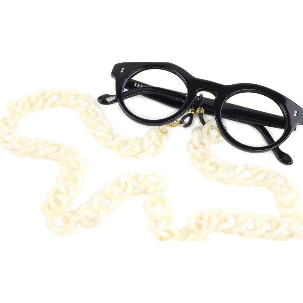 Stylish Acetate Eyeglass Chain with Round Links - Trendy & Durable Reading Glasses Holder for Women & Men - Perfect for Reading, Driving & Outdoor Activities