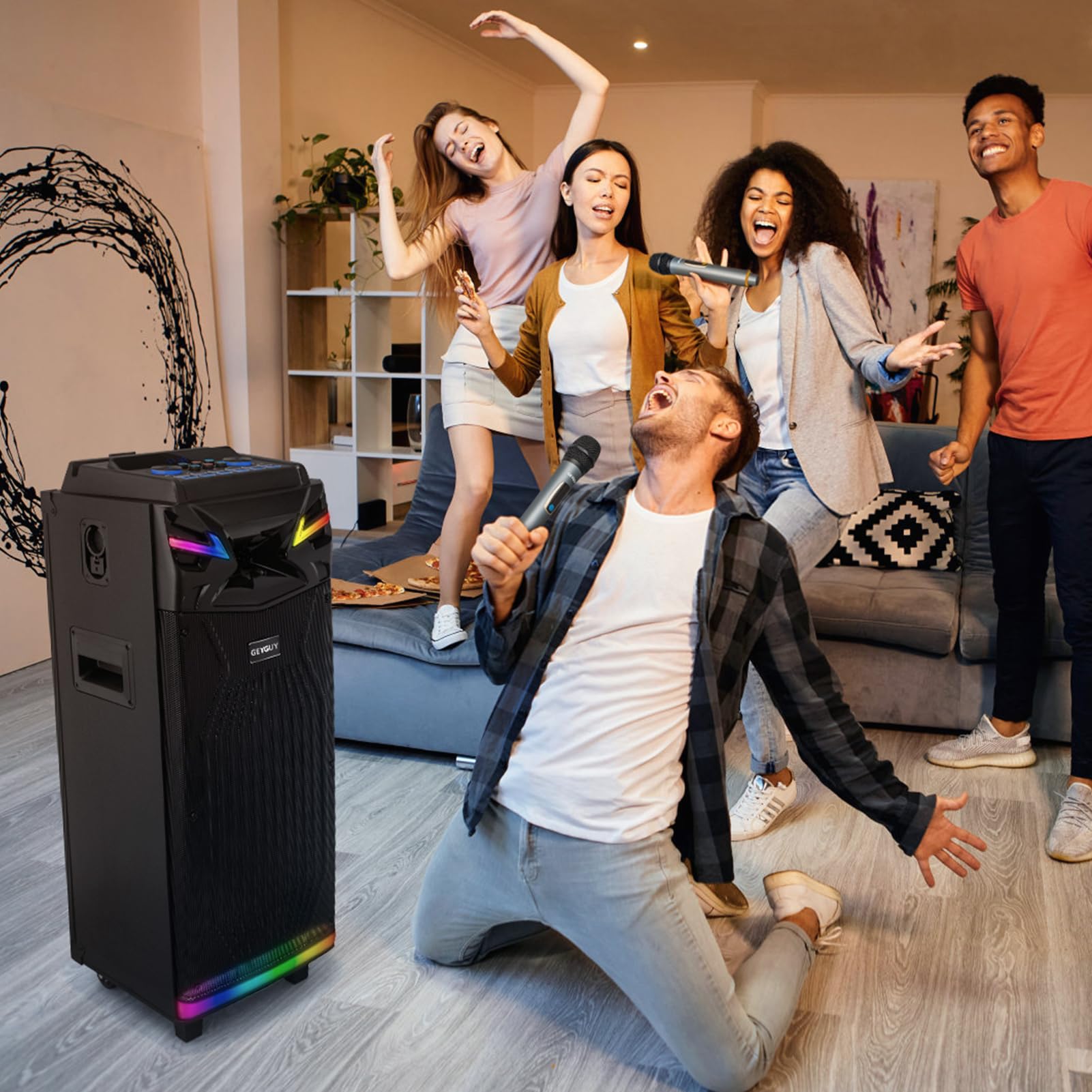 Portable Karaoke Machine for Adults with 10