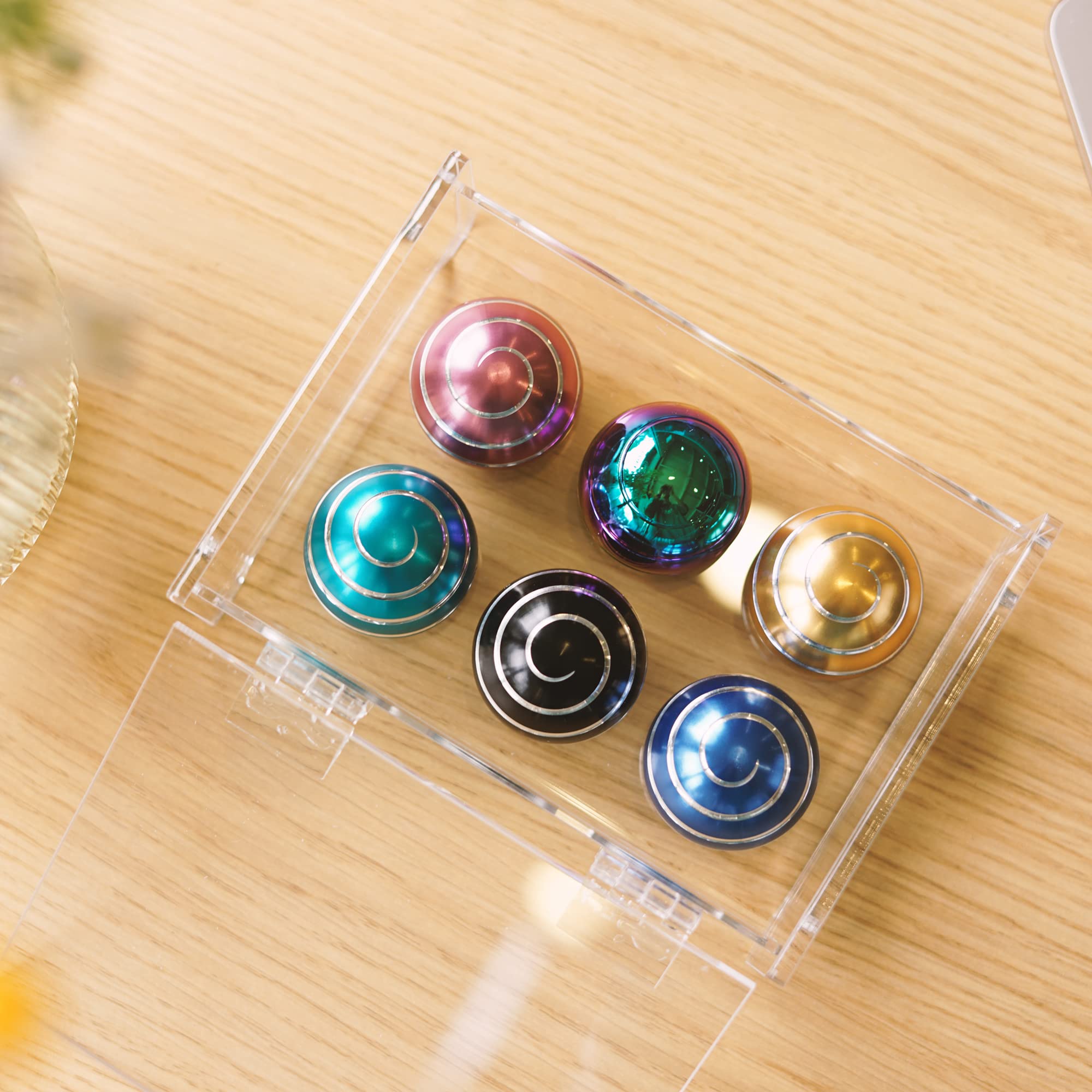 Kinetic Desk Toys for Adults & Kids - Fidget Gadgets Set with 180° Spin, Stress Relief & Optical Illusion Fun - Perfect for Office, School, Home - Great Christmas Gift for Men, Women, Teens & Children