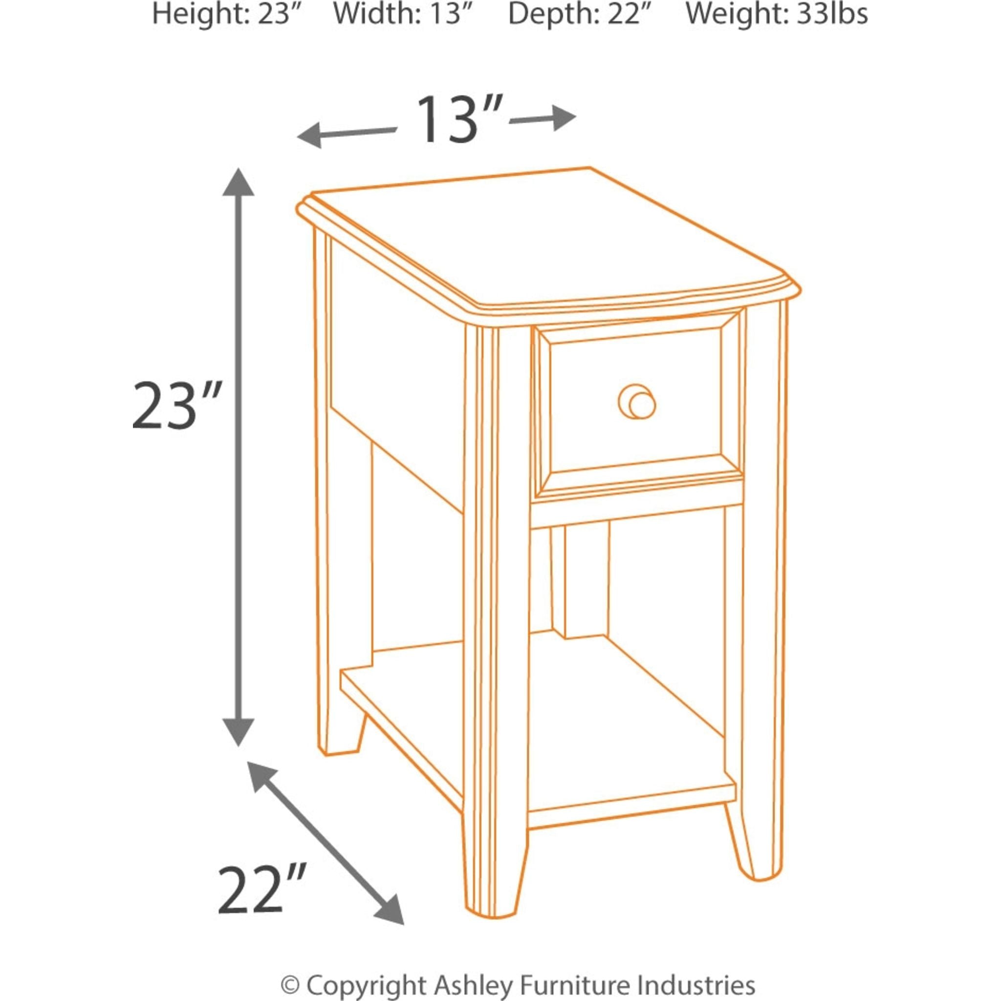 Breegin Black Chairside Table - Small Side Table for Living Room, Bedroom, Office - Compact End Table with Sturdy Metal Frame for Home Decor