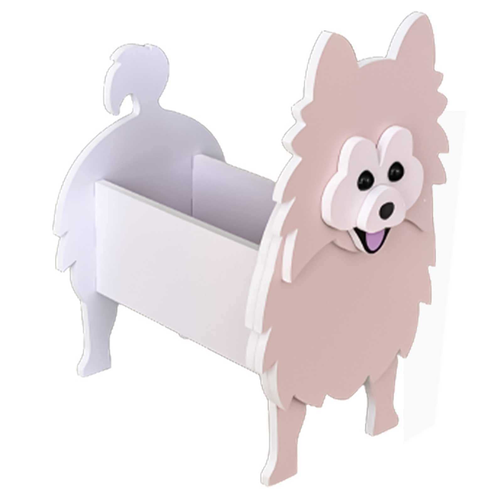 Adorable Pomeranian Shaped Flower Pots - Cute Animal Planter for Indoor & Outdoor Plants - Perfect for Garden Decor, Home & Office Use - Ideal for Succulents, Herbs & Small Flowers