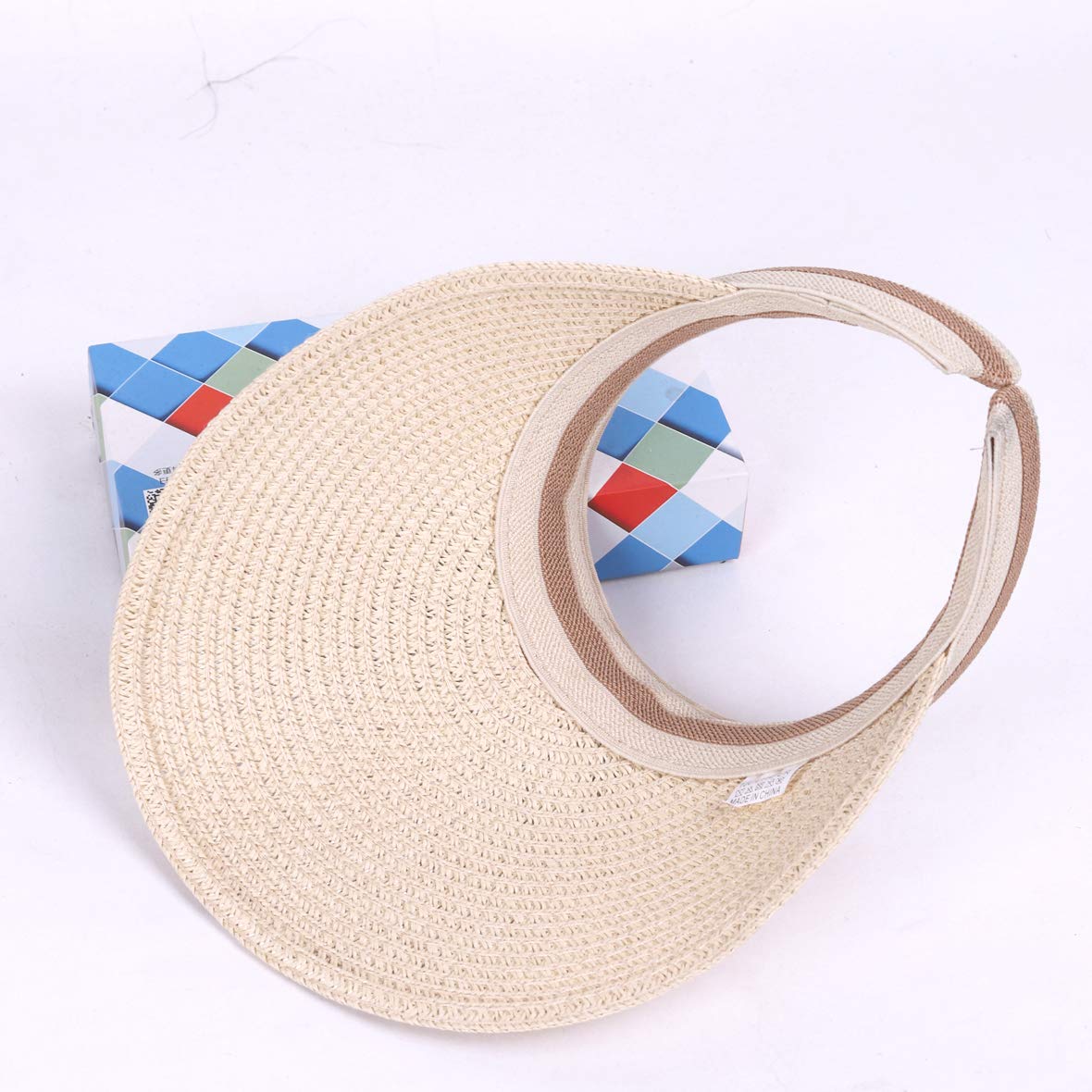 Stylish Unisex Straw Sports Visor Hat for Women & Men - Perfect for Tennis, Golf, and Outdoor Sun Protection