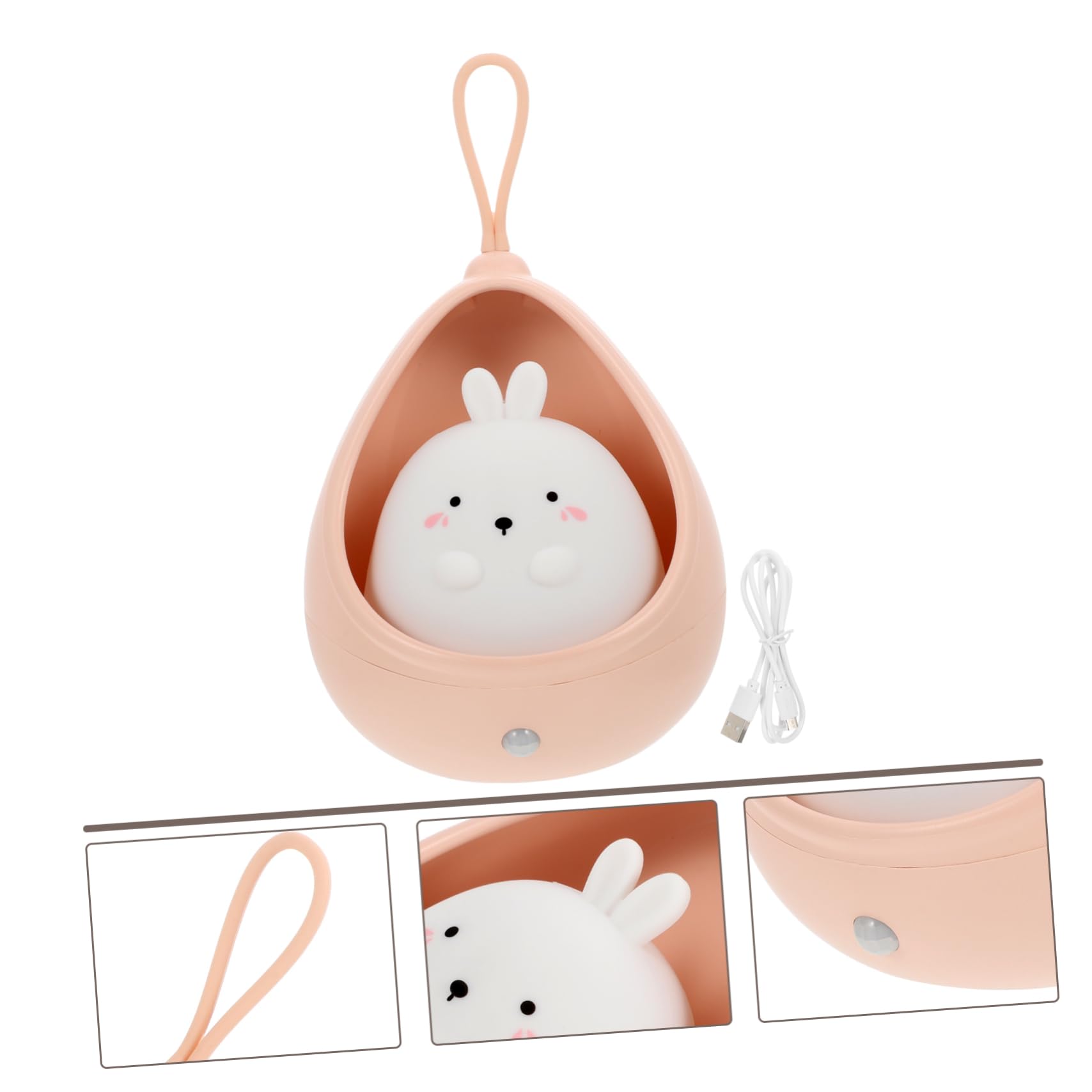 Homoyoyo 2-Pack Cute Rabbit Night Light - LED Cartoon Nightstand Lamp for Bedroom, Nursery, Kids Room - Soft Glow for Nighttime Reading & Safe Navigation