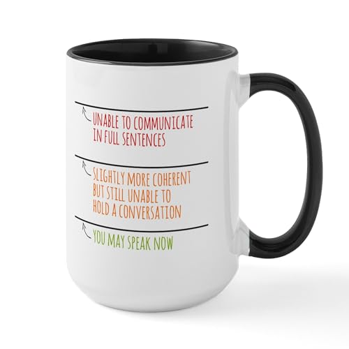 White/Black Inside - You May Speak Now Mug With Fill Lines