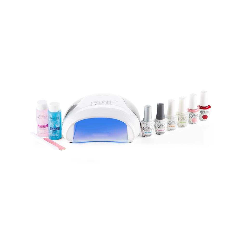 Gelish Pro Kit with LED Nail Lamp - Complete Professional Manicure Set for Home Use | UV/LED Curing Light, Gel Polishes, Nail Essentials & Remover | Perfect for DIY Gel Nails, Salon-Quality Results at Home