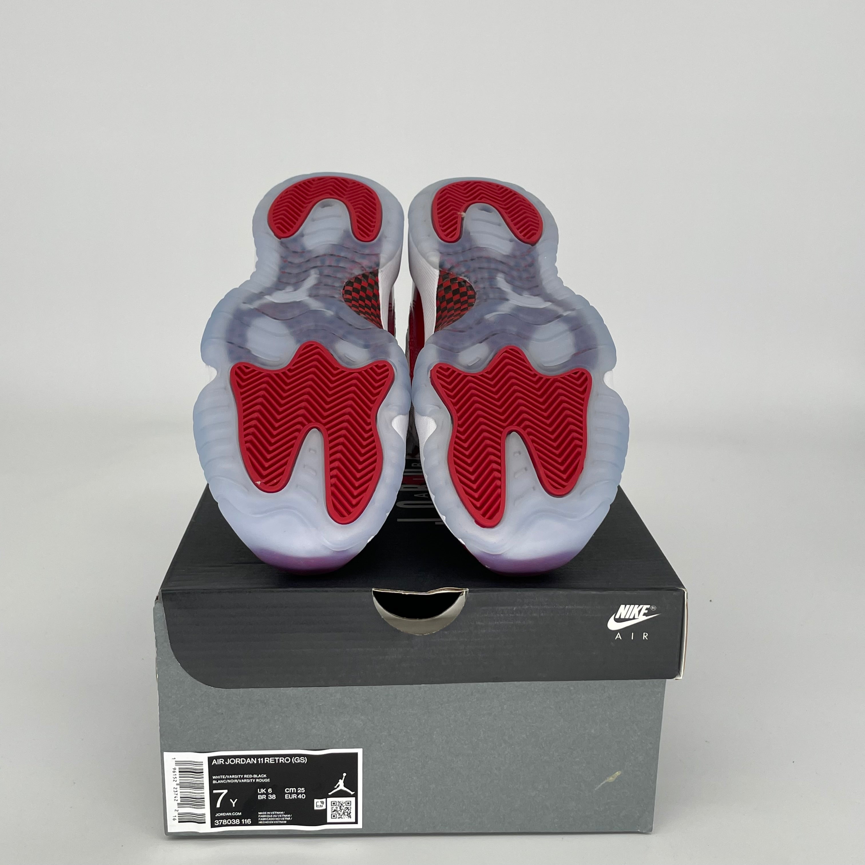 Original Air Jordan 11 Retro 'Cherry' Basketball Shoes - Size 7Y (378038-116) - Perfect for Sneaker Collectors & Court Performance