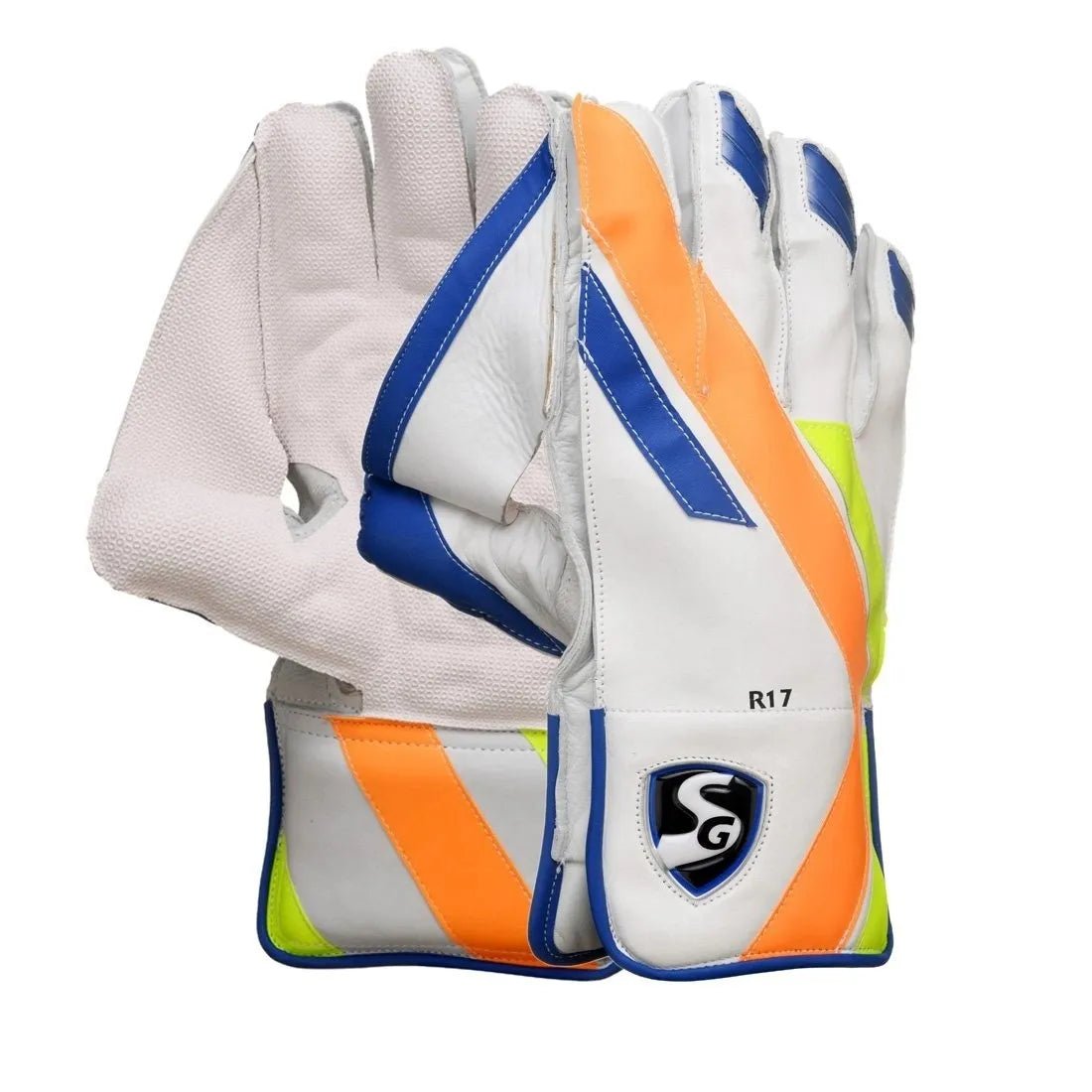 SG R17 Professional Wicket Keeping Gloves - Cricket WK Gloves for Practice & Matches - Durable Leather Wicketkeeper Gloves for Training & Games