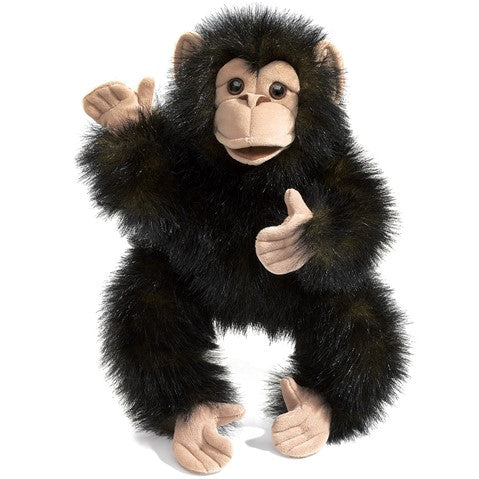 Realistic Baby Chimpanzee Hand Puppet - Soft Plush Animal Toy for Kids, Storytelling & Educational Play - Perfect for Classroom, Daycare & Family Fun
