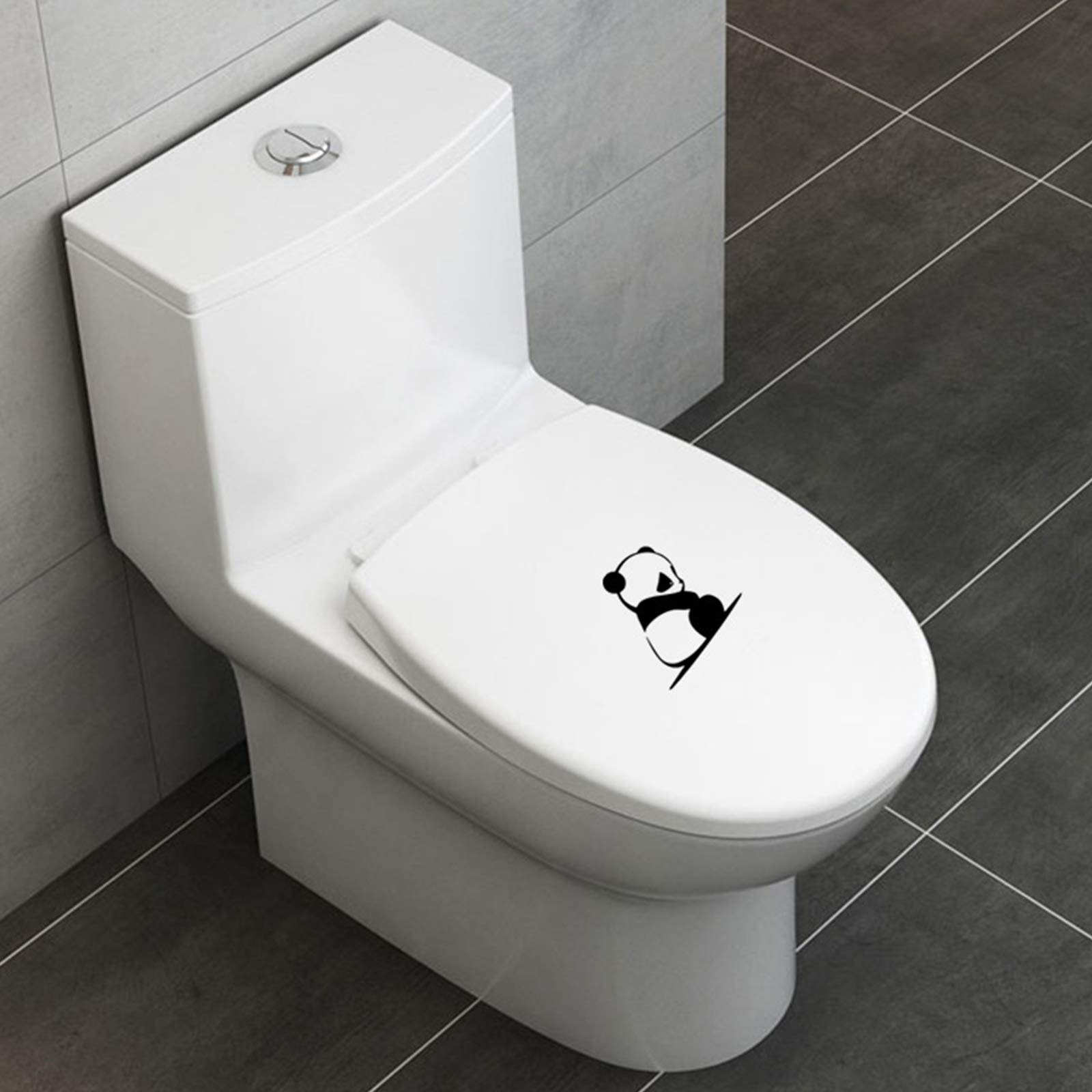 Walewa - Funny Cute Panda Vinyl Decal Sticker (1 Pcs-Black) | Waterproof, Durable for Cars, Trucks, Laptops, Windows | Perfect for Personalizing Vehicles, Electronics & Home Decor