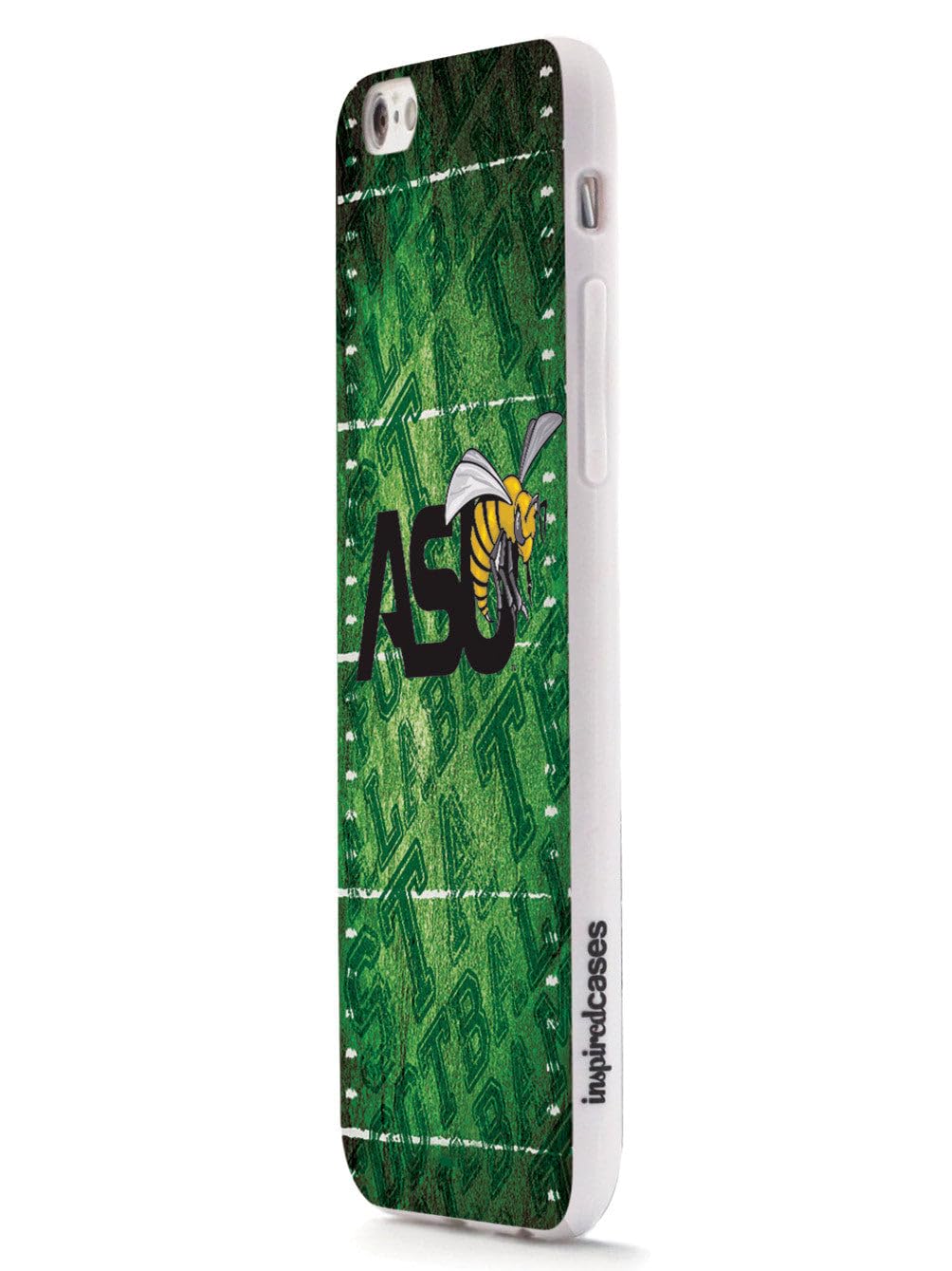 3D Textured iPhone 15 Pro Max Case with Rubber Bumper - Alabama State University ASU Hornets Football Design - Protective Cover for Apple iPhone 15 Pro Max - Perfect for Game Days, School Pride & Everyday Use