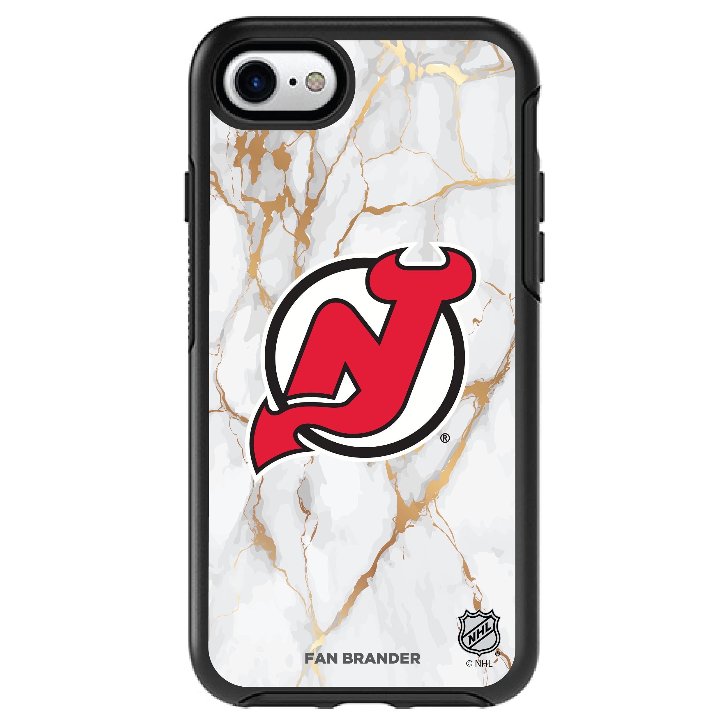 NHL OtterBox Symmetry iPhone Case - White Marble Design for Apple iPhone | Durable Protection for Sports Fans