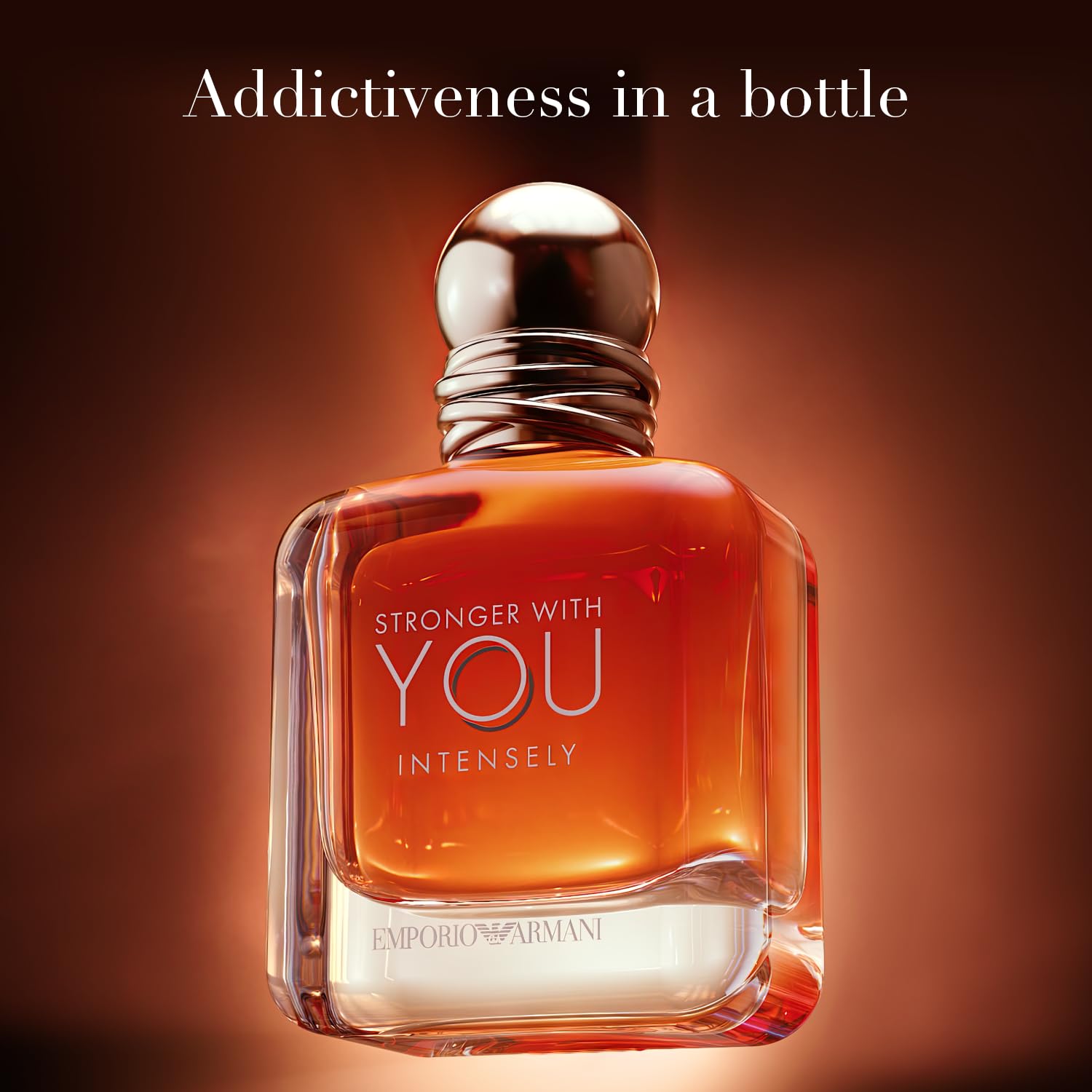Armani Beauty Stronger With You Intensely Cologne for Men - Amber Fougère Woody Fragrance with Pink Pepper, Lavender & Vanilla Notes - Long Lasting Eau de Toilette for Date Night & Special Occasions