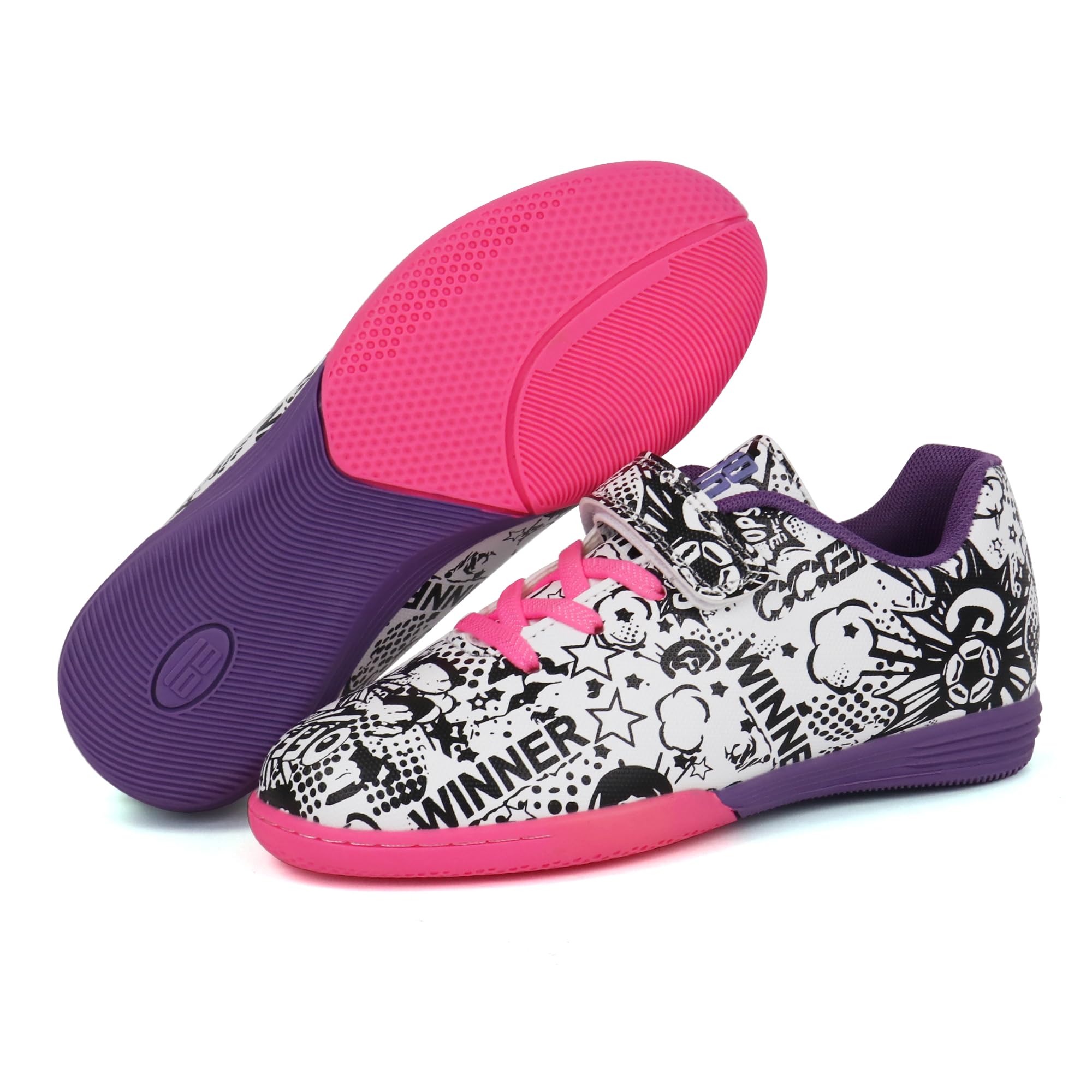 Brooman Kids Indoor Soccer Shoes for Boys & Girls - Lightweight Futsal Shoes for Training & Games - Perfect for Gym Floors, Turf & Indoor Courts