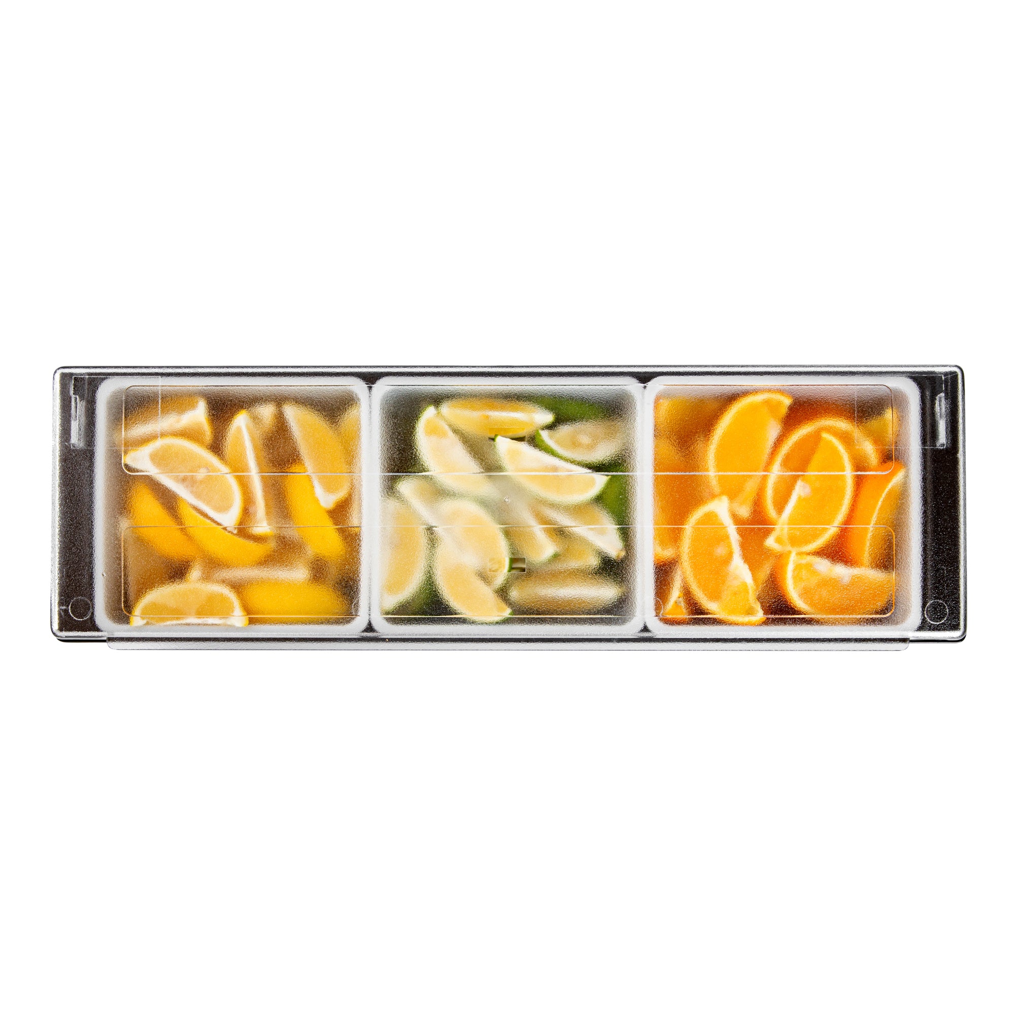 Bar Lux Black Plastic Condiment Caddy - 3 Compartment Organizer (19.5