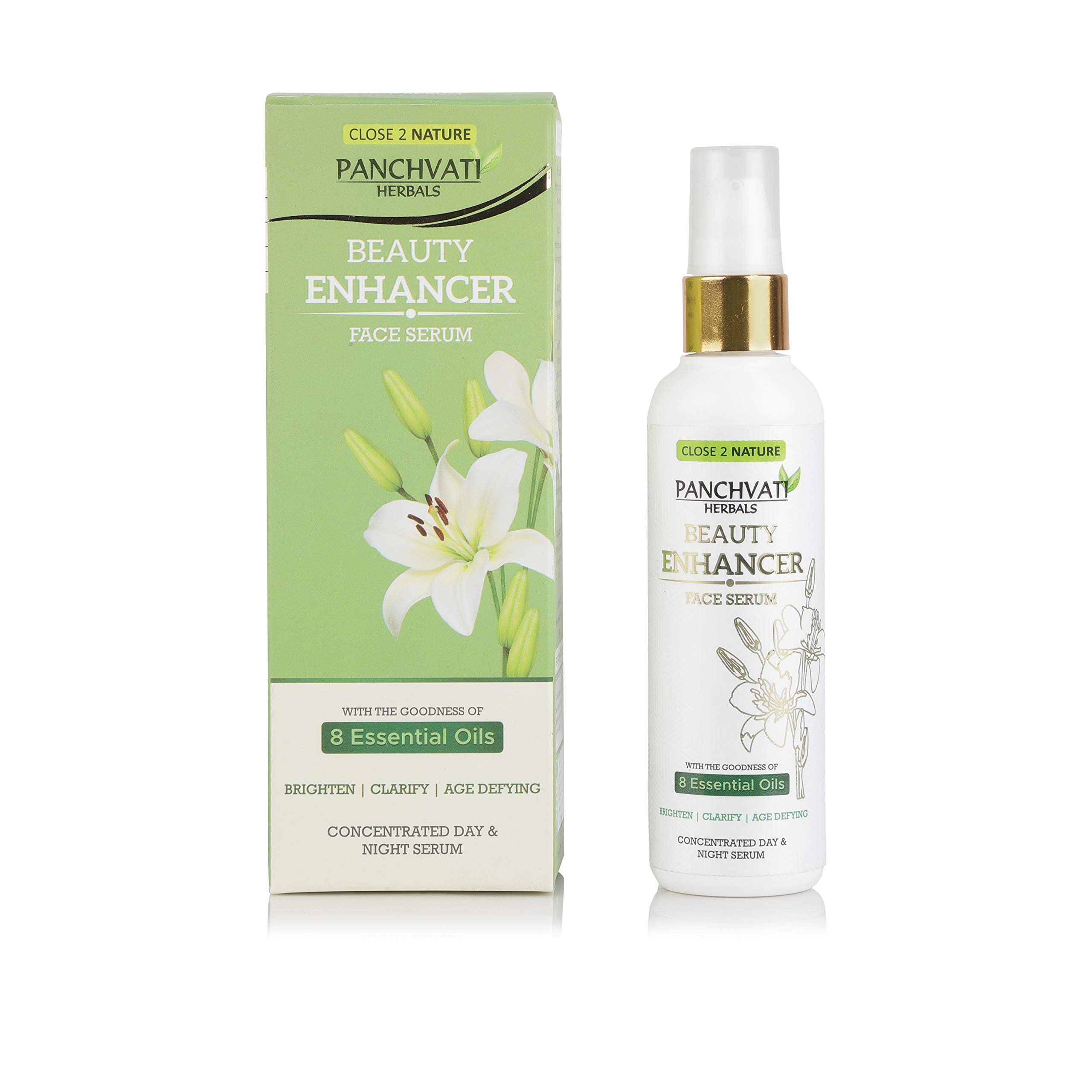 PANCHVATI Beauty Enhancer Face Serum - Skin Clearing, Brightening & Anti-Aging Serum for Dark Circles, Fine Lines & Sun Damage Repair (100ml) - Perfect for Daily Skincare Routine & Nighttime Skin Rejuvenation