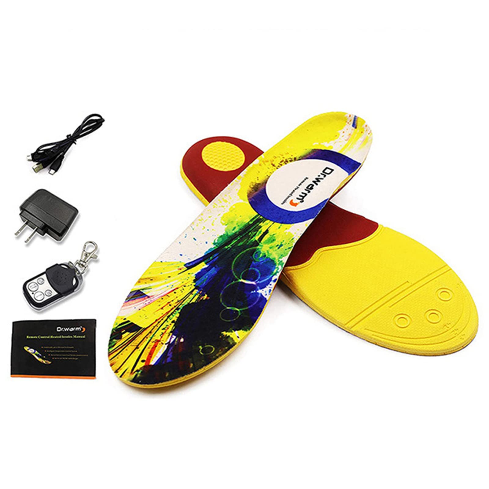 Unisex Rechargeable Heated Insoles with Remote Control - Electric Foot Warmers for Winter, Hunting & Fishing - Stay Warm in Cold Weather for Outdoor Activities
