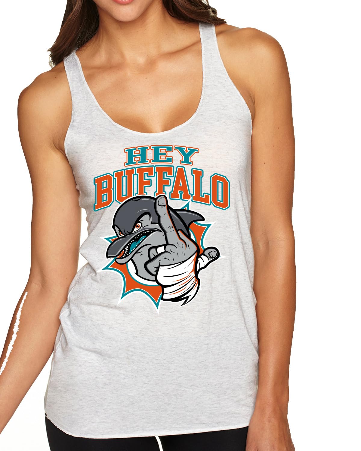 MIA Fantasy Football Sports Tri-Blend Racerback Tank Top for Women - Miami Fans Athletic Shirt - Perfect for Game Day, Workouts & Casual Wear
