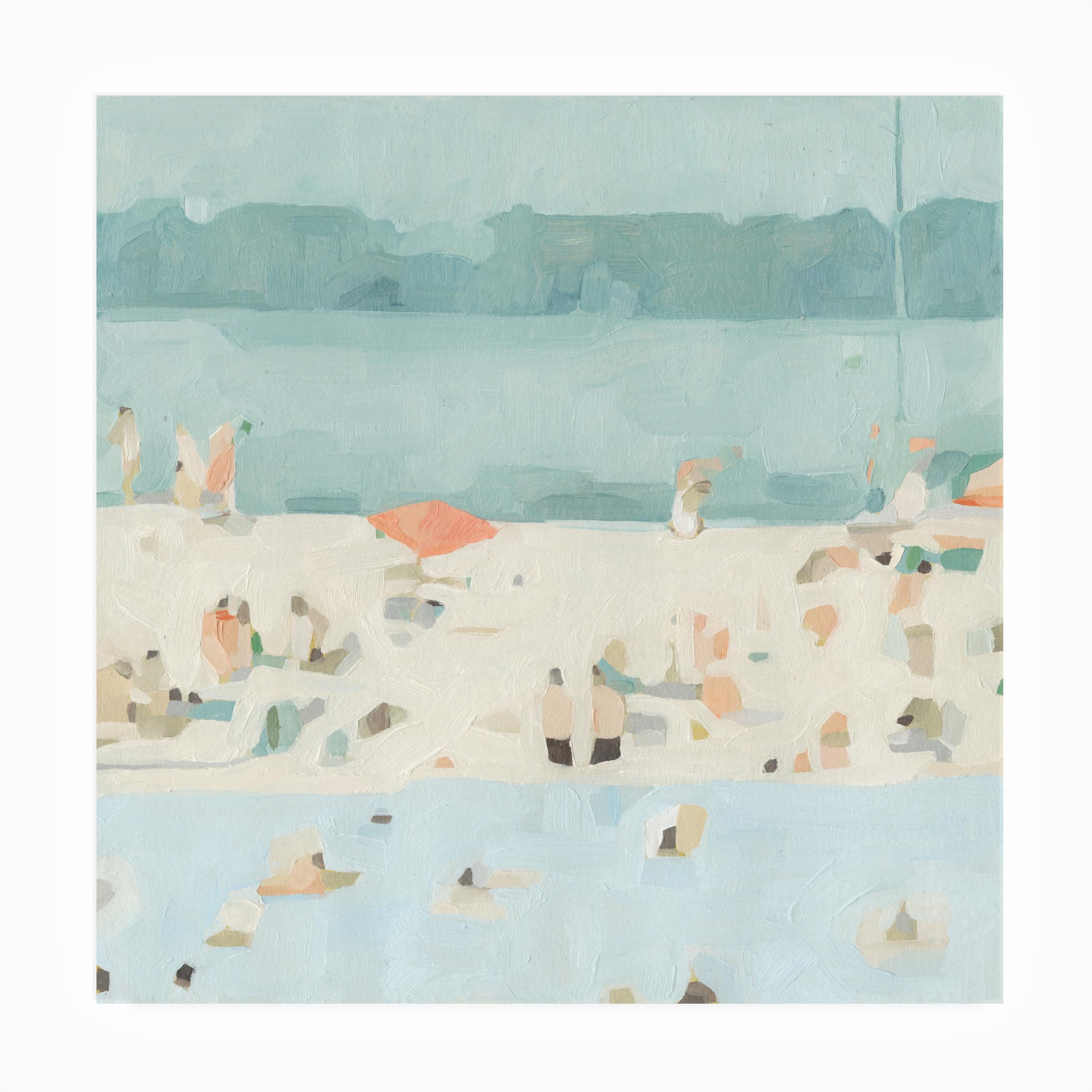 Emma Scarvey 'Sea Glass Sandbar II' Waterproof Outdoor Wall Art - Perfect for Patio, Garden, Beach House & Coastal Decor