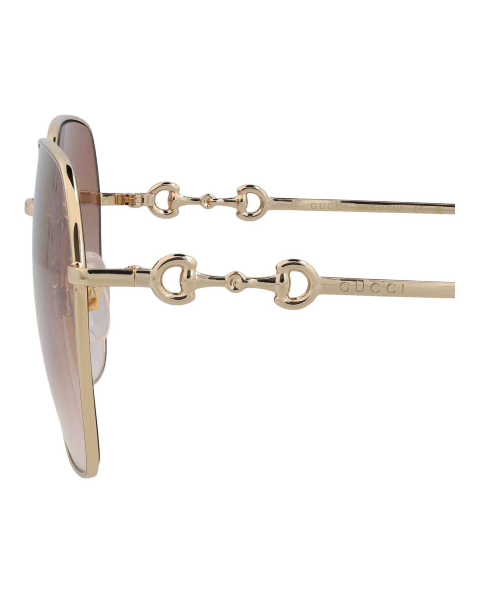 Gucci Square-Frame Metal Sunglasses for Women & Men - UV Protection Luxury Fashion Sunglasses for Outdoor, Driving & Vacation