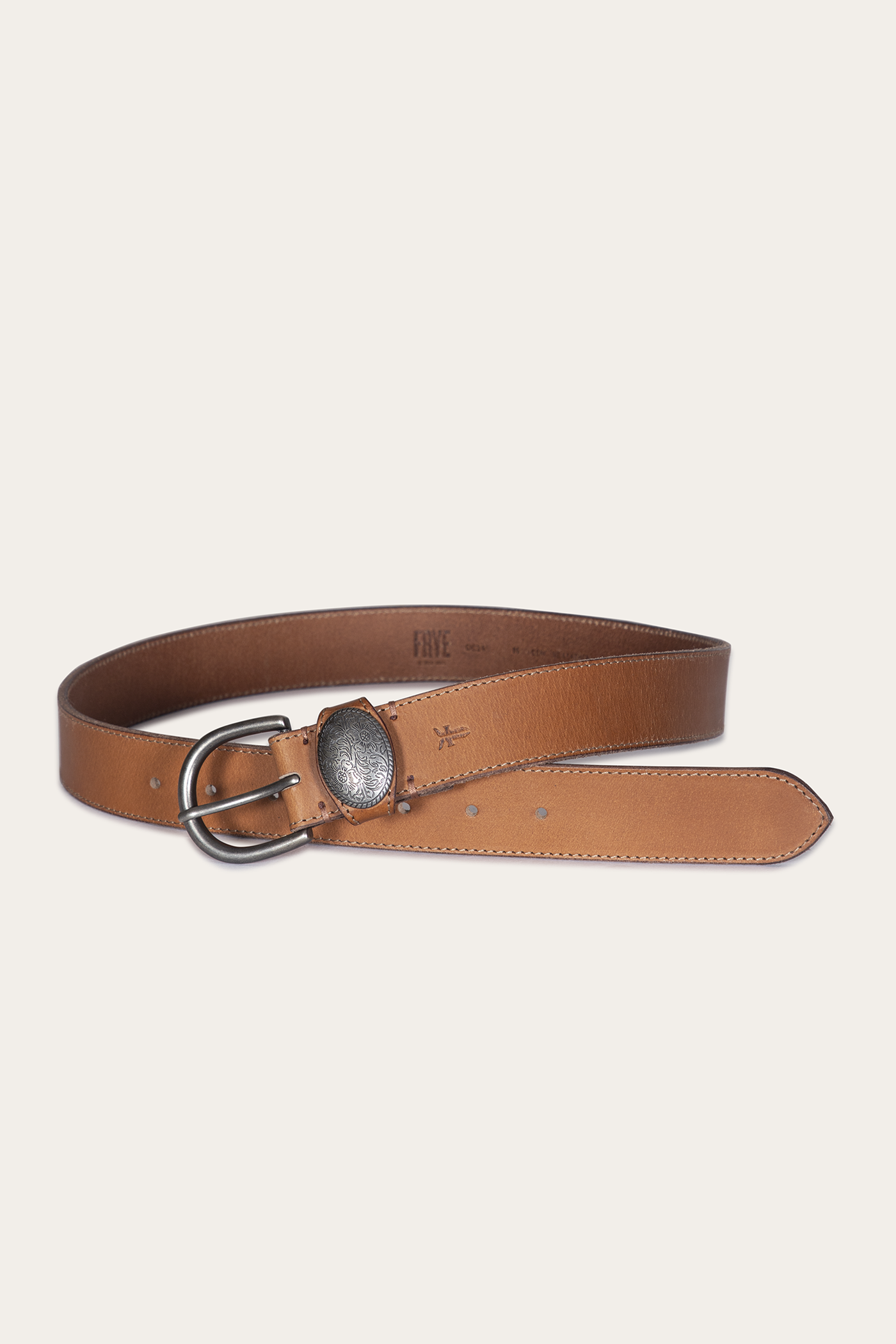 35mm Western Leather Belt with Concho Buckle for Men & Women - Perfect for Cowboy Boots, Jeans & Western Outfits