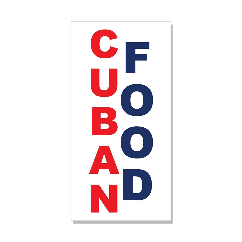 Cuban Food Restaurant & Food Truck Decal Sticker - Red & Blue 8\