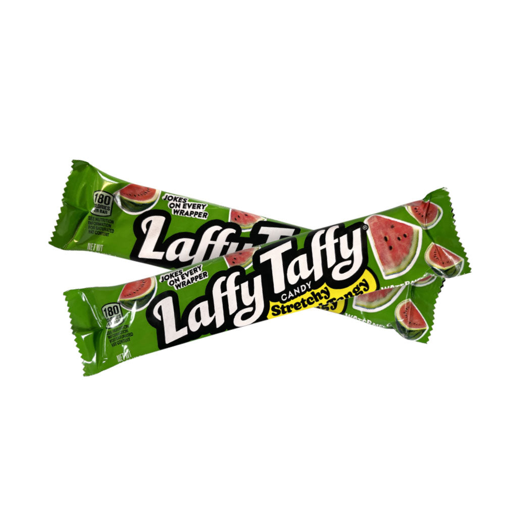 Ferrara Laffy Taffy Watermelon Candy - 1.5oz (24 Count Bulk Box) - Perfect for Halloween, Party Favors, Office Snacks & Road Trips