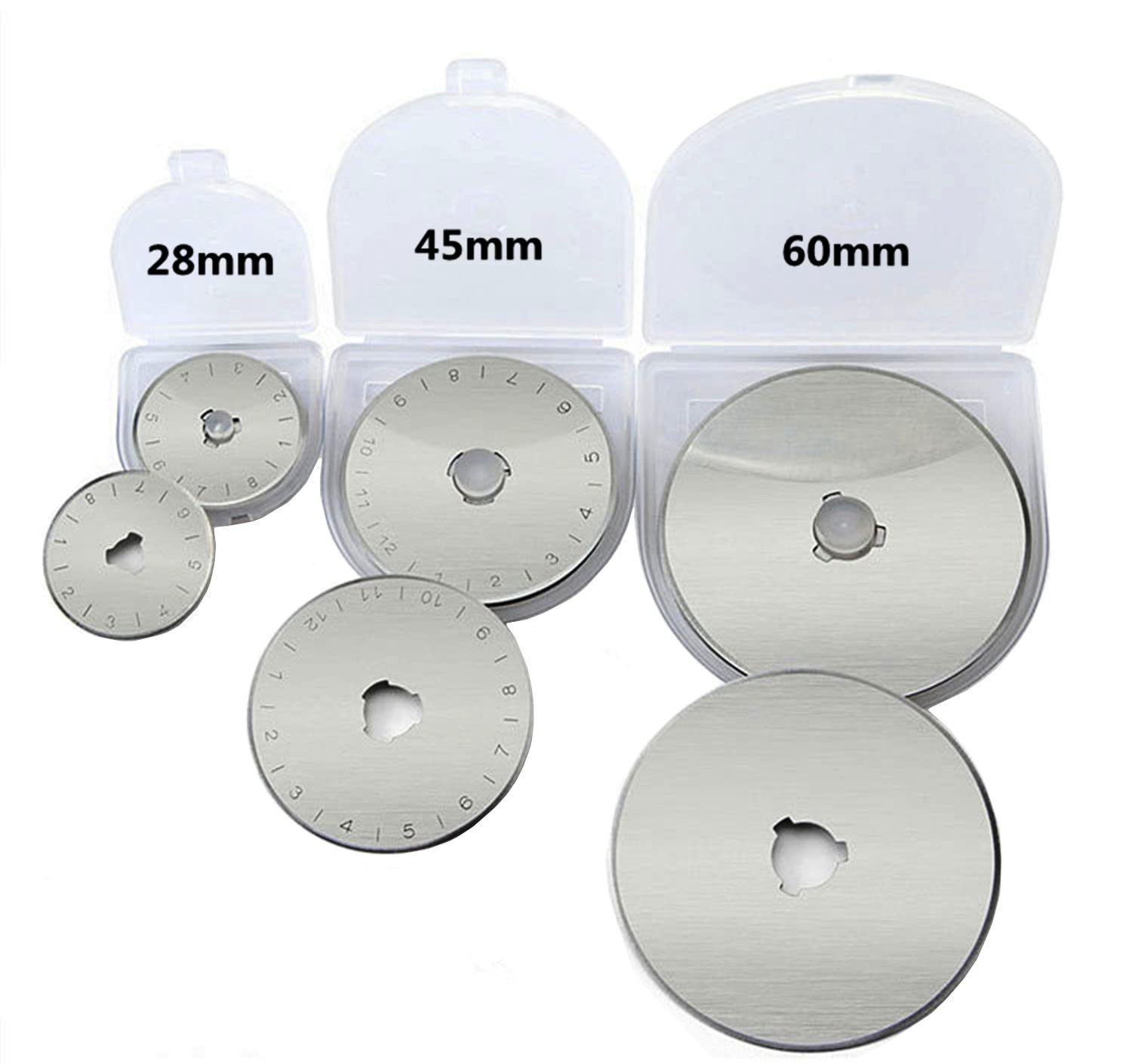 10 Pack 45mm Rotary Cutter Blades - Sharp Replacement Blades for OLFA, Fiskars Rotary Cutters - Perfect for Quilting, Sewing, Leather & Felt Crafts - Durable Fabric Cutting Tool for DIY & Professional Use