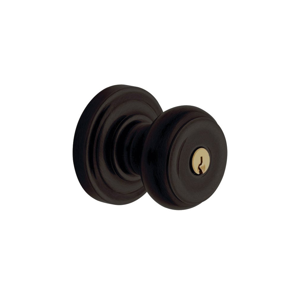 Baldwin Estate 5210.102.ENTR Colonial Keyed Entry Door Knob - Oil Rubbed Bronze Finish - Secure & Stylish Home Entry Solution for Front Doors, Bedrooms & Offices