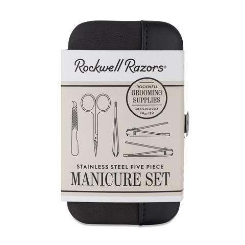 Premium Stainless Steel Manicure Set for Men & Women - 5 Piece Professional Nail Care Kit with Travel Case - Perfect for Home, Salon & Travel Grooming Essentials