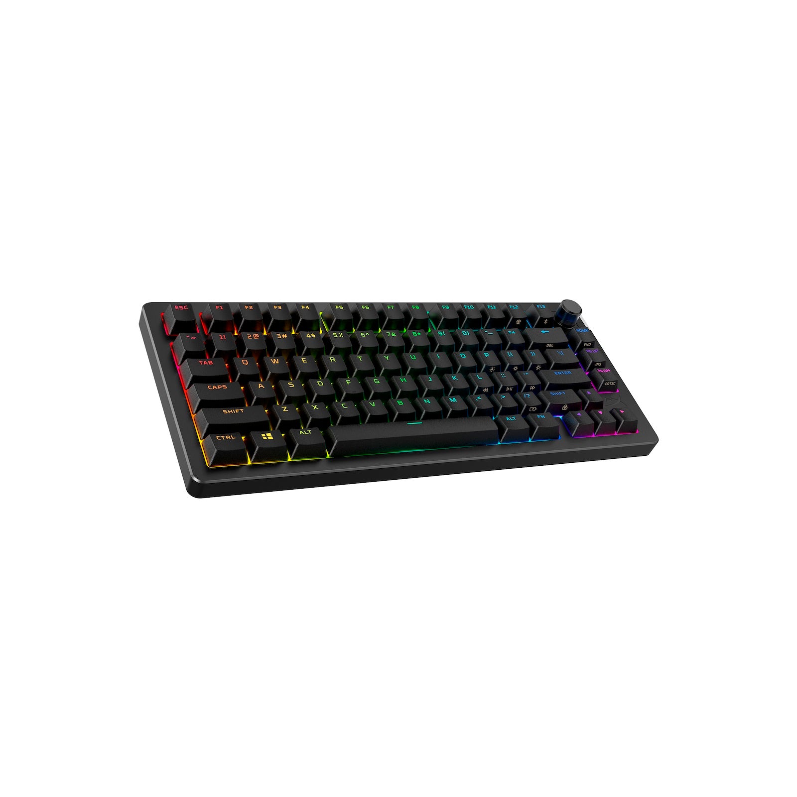 HyperX Alloy Rise 75 Wireless Mechanical Gaming Keyboard - RGB Backlit, Bluetooth/2.4GHz/USB-C Connectivity - for PC, Mac, PS5, Xbox - Perfect for Gaming, Office Work & Streaming