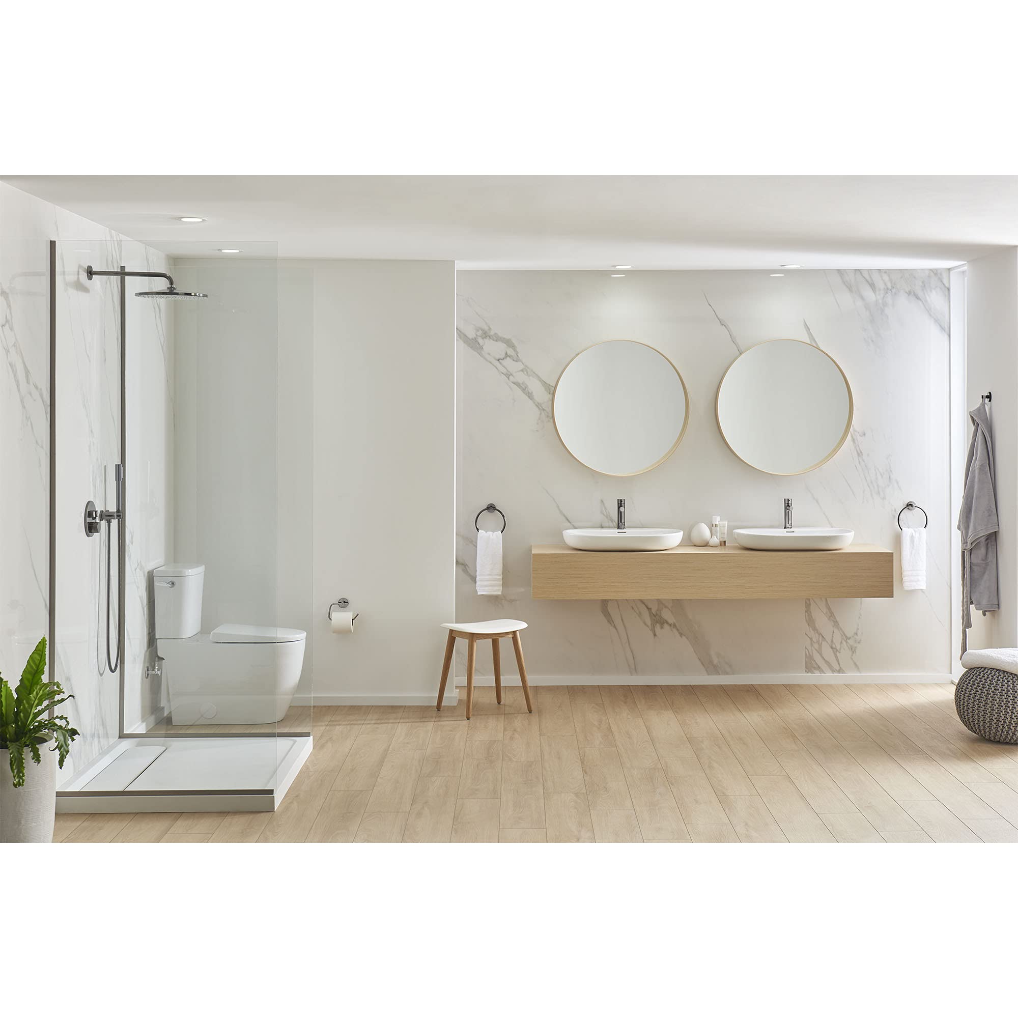 GROHE 39669000 Essence Bathroom Sink Faucet - Alpine White Finish - Single Handle Waterfall Spout for Modern Bathroom & Powder Room Renovation