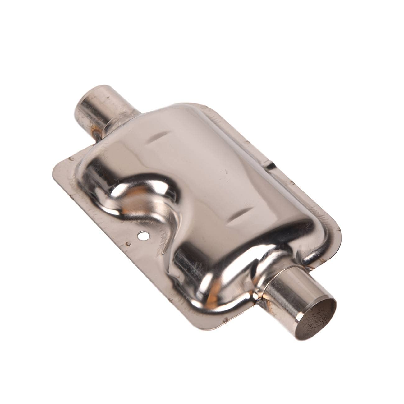 KT Silver Stainless Steel Exhaust Muffler Pipe Silencer System for Air & Diesel Parking Heaters (1PC) - Reduces Noise for RVs, Trucks, and Industrial Equipment