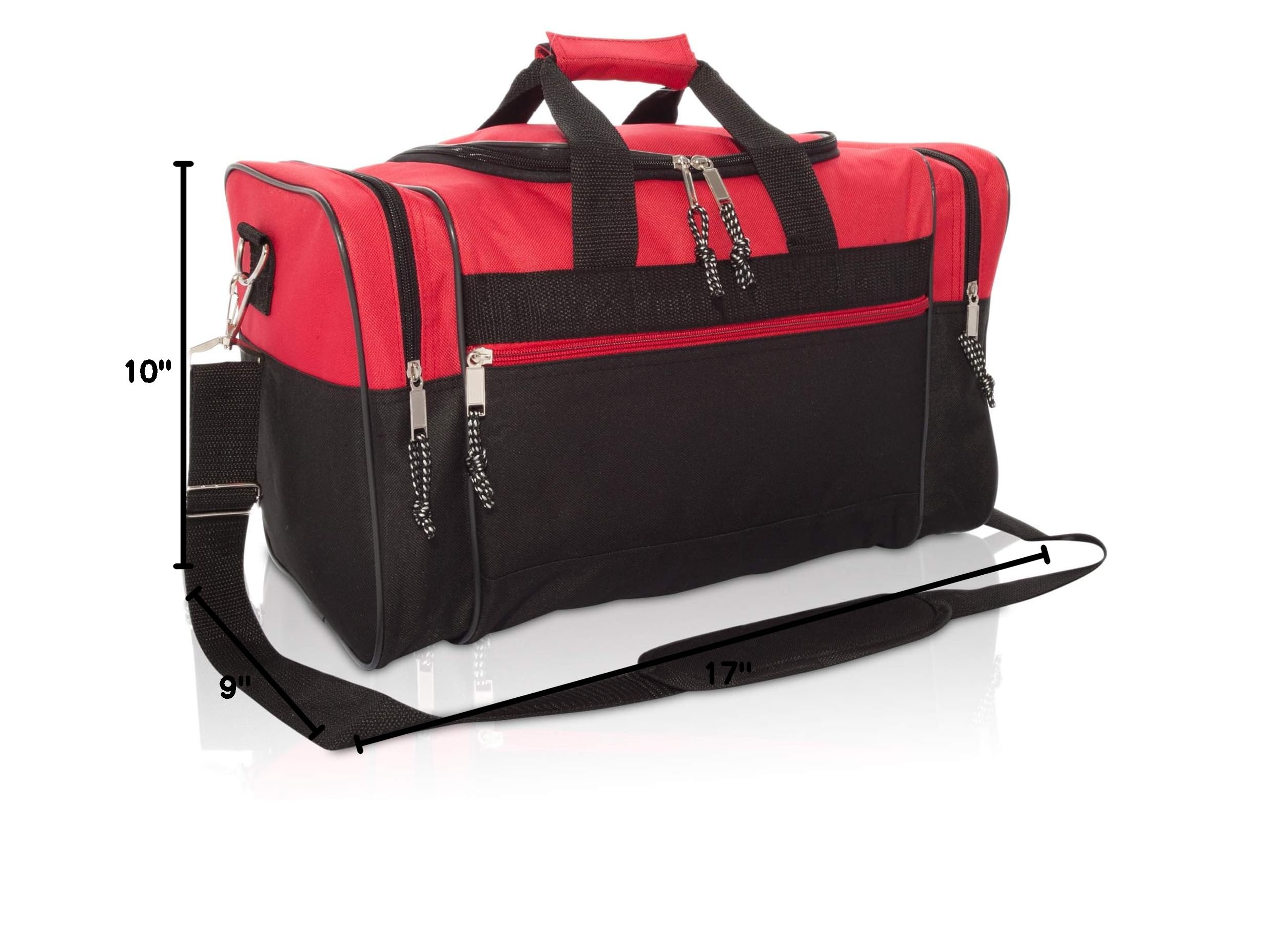DALIX 17 Inch Durable Gym Duffel Bag - Large Blank Sports Duffle Bag for Travel, Workout, Gym & Sports Equipment - Perfect for Fitness, Travel & Weekend Getaways