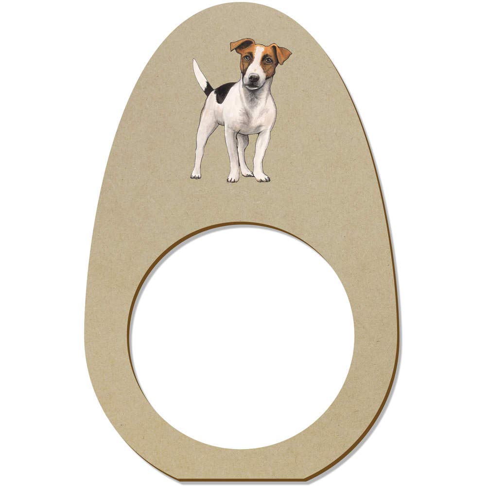 5 Pack Jack Russell Terrier Wooden Napkin Rings - Rustic Wedding Decor, Holiday Table Setting, Dinner Party Accessories (NR00033313)