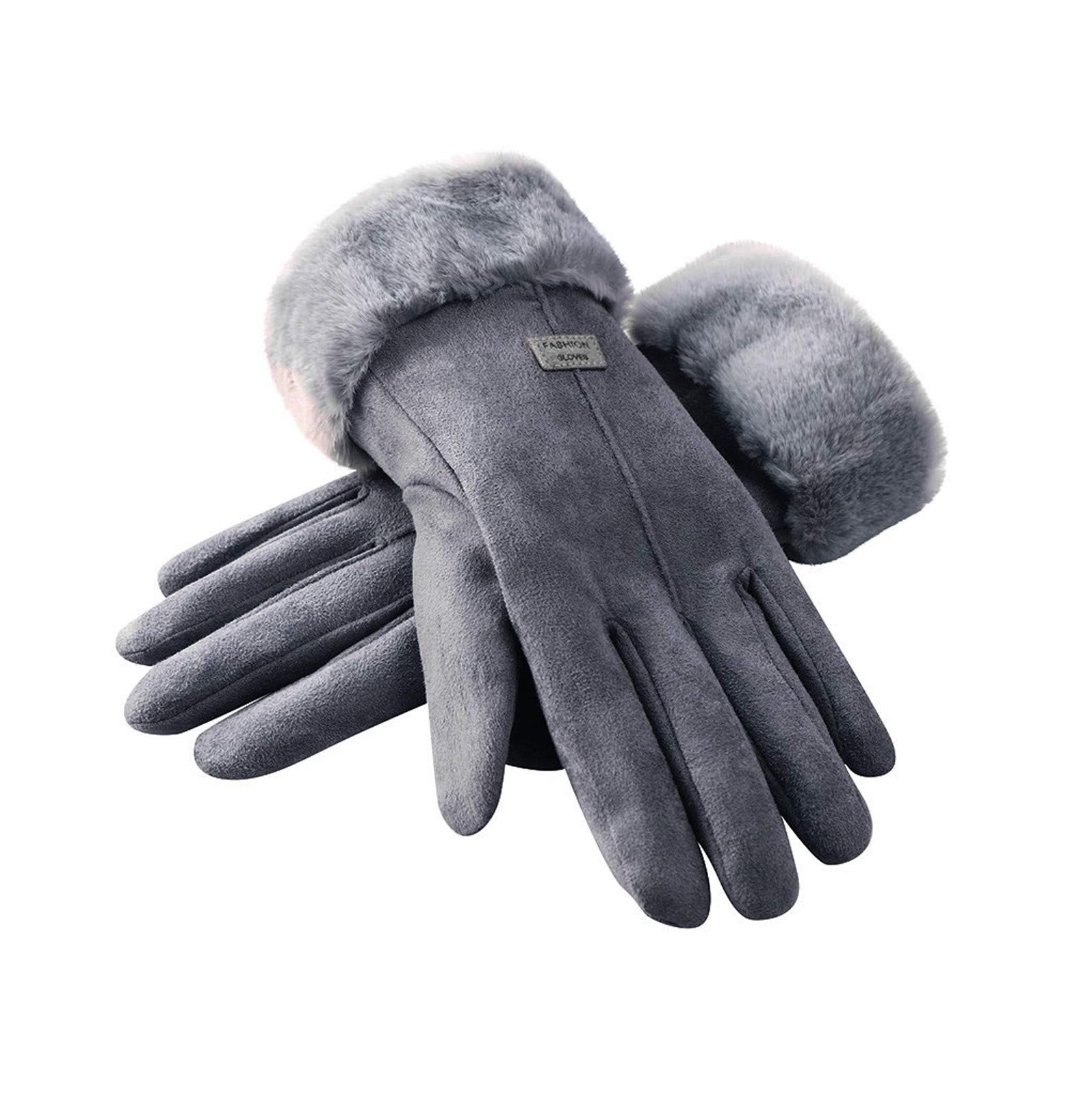 Women's Winter Driving Gloves - Thermal Lined Finger Gloves for Outdoor Activities, Commuting & Cold Weather Protection - Soft Touch Mittens for Ladies & Girls