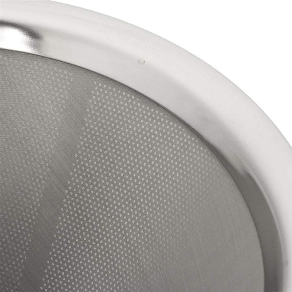 Premium Stainless Steel Double Layer Coffee Filter - Fine Mesh Pour Over Strainer for Coffee, Tea & Soy Milk | Perfect for Home Brewing, Camping & Office Use