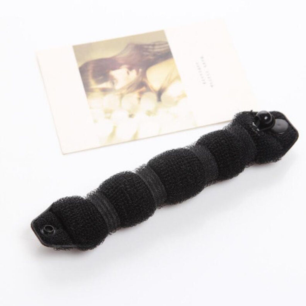 2 Pack Black Sponge Hair Donut Bun Maker - Magic Styling Ring Shaper Tool for Perfect Buns & Updos (Great for Weddings, Parties & Everyday Hairstyles)