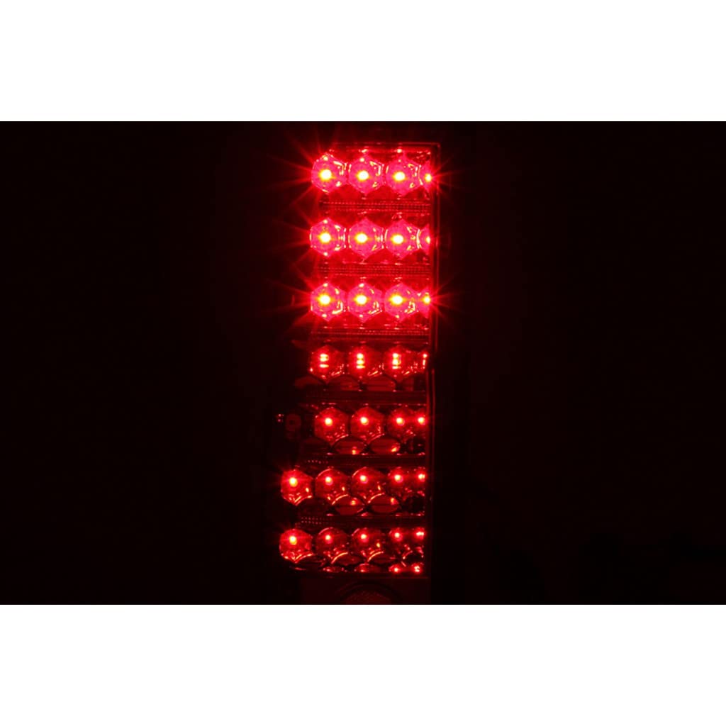 ANZO LED Tail Lights for 1995-1997 Nissan Pickup - Red/Clear (Part #311034) | Durable & Bright Replacement for Improved Night Visibility