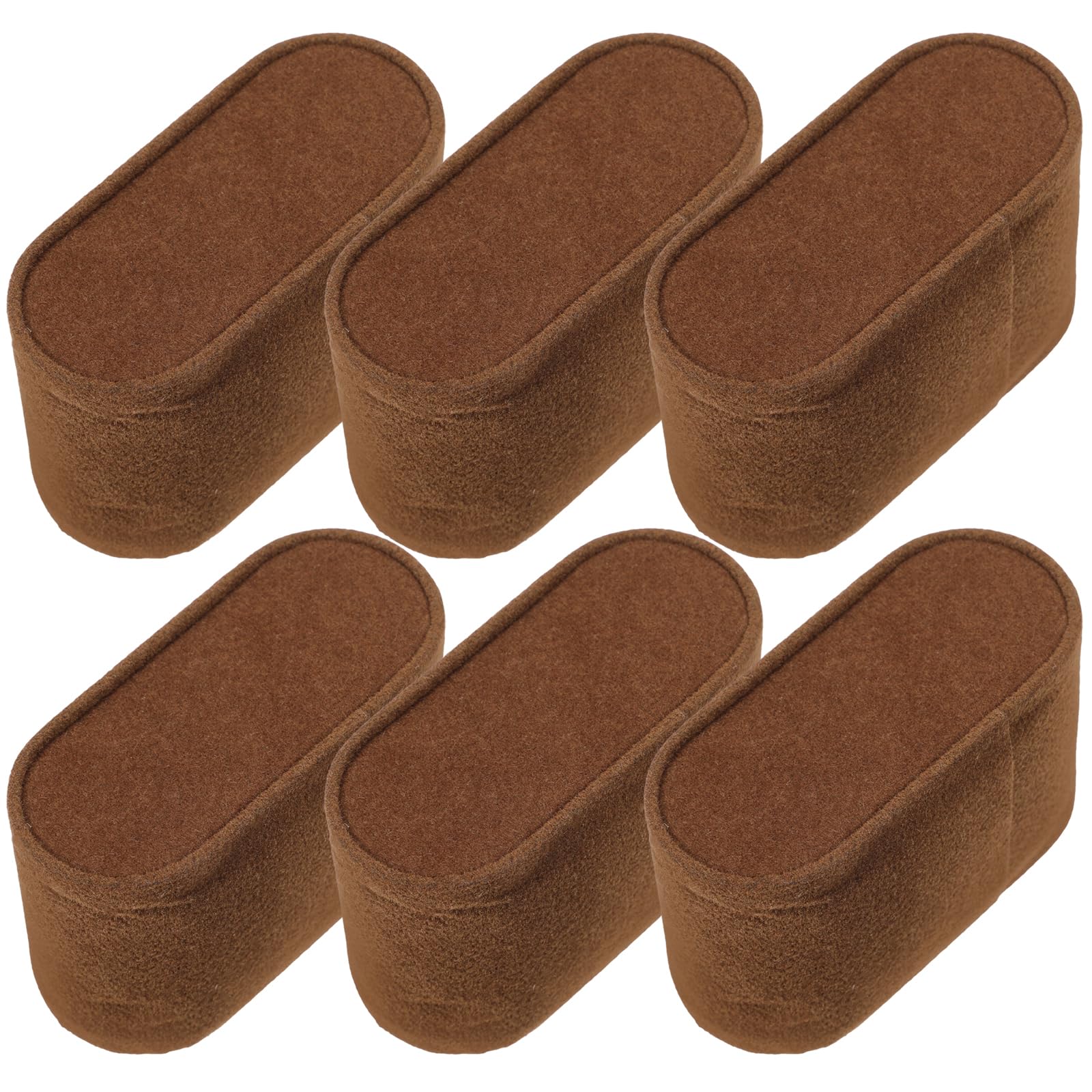Velvet Bracelet Watch Pillow Set - 6 Pack Jewelry Display & Storage Cushions for Watches, Bangles & Bracelets | Watch Winder Pillow for Watch Box & Jewelry Case | Perfect for Retail Display, Travel Storage & Home Organization (Brown)