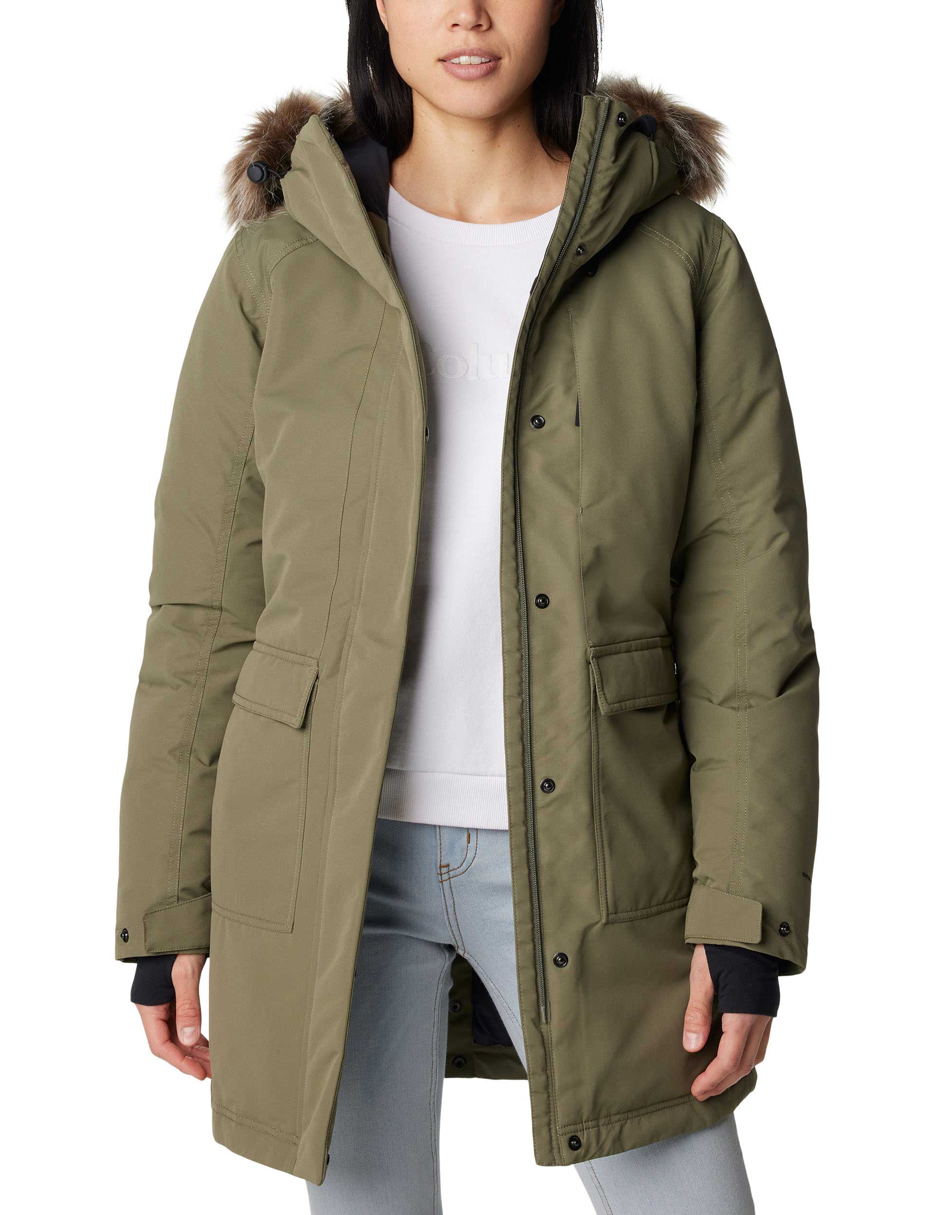 Little Si II Waterproof Parka Jacket for Women & Men - Lightweight Raincoat with Hood, Windproof Outdoor Shell (Stone Green) - Perfect for Hiking, Camping & Everyday Rainy Weather