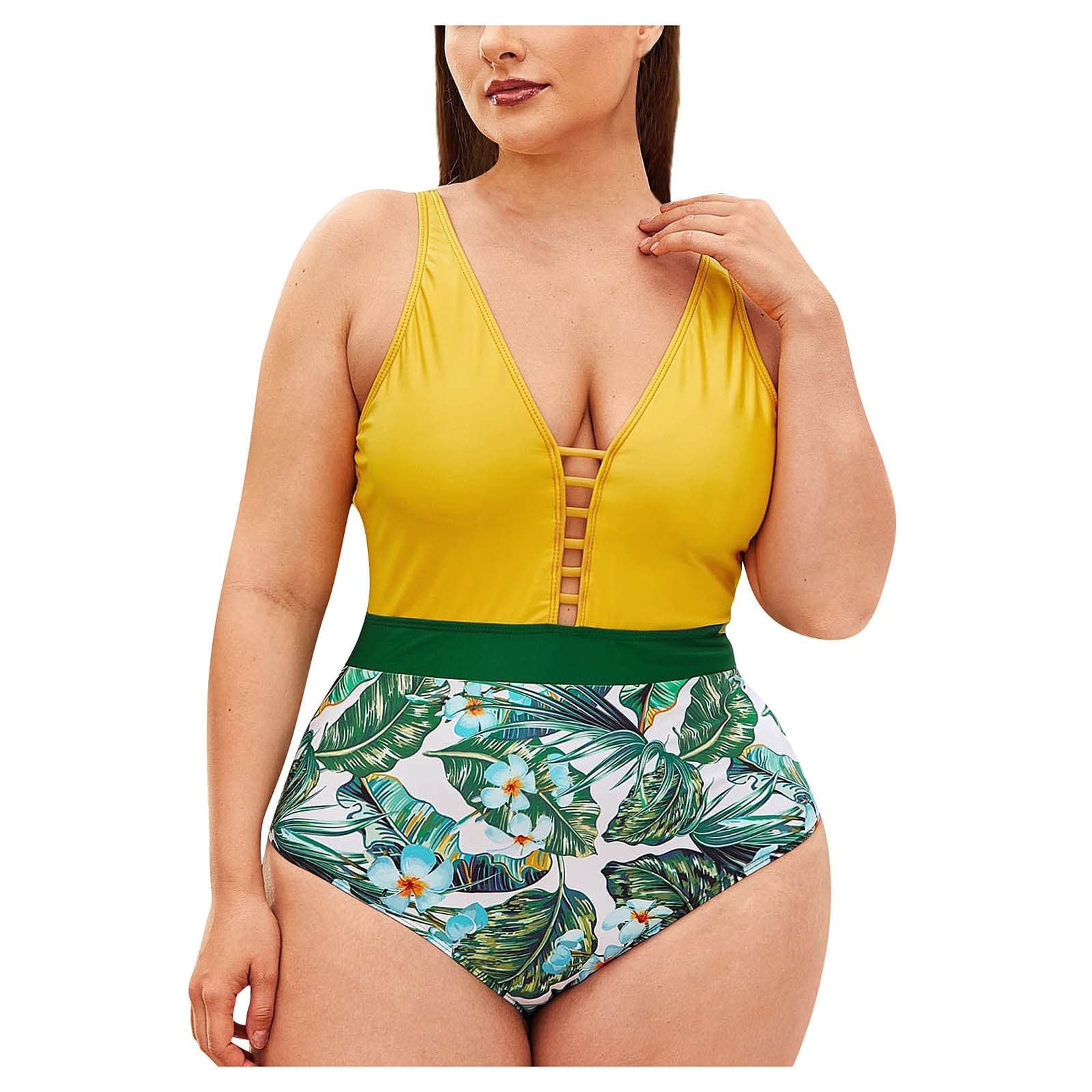 Vintage Halter One Piece Swimsuits for Women - Plus Size Tummy Control Ruched Bathing Suit | Beach, Pool & Vacation Swimwear