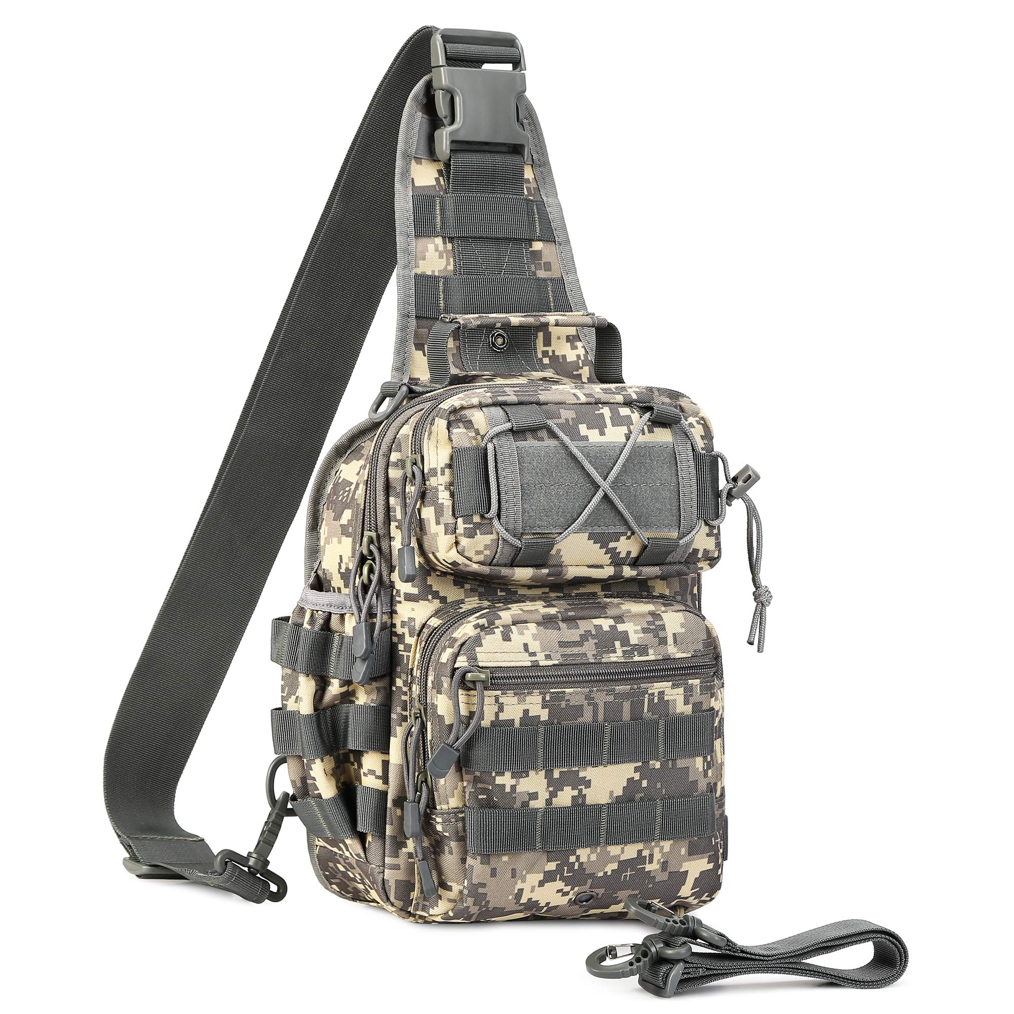 AmHoo Tactical Sling Bag - Durable Molle Backpack for Outdoor, EDC & Travel - Perfect for Hiking, Camping & Everyday Carry Essentials