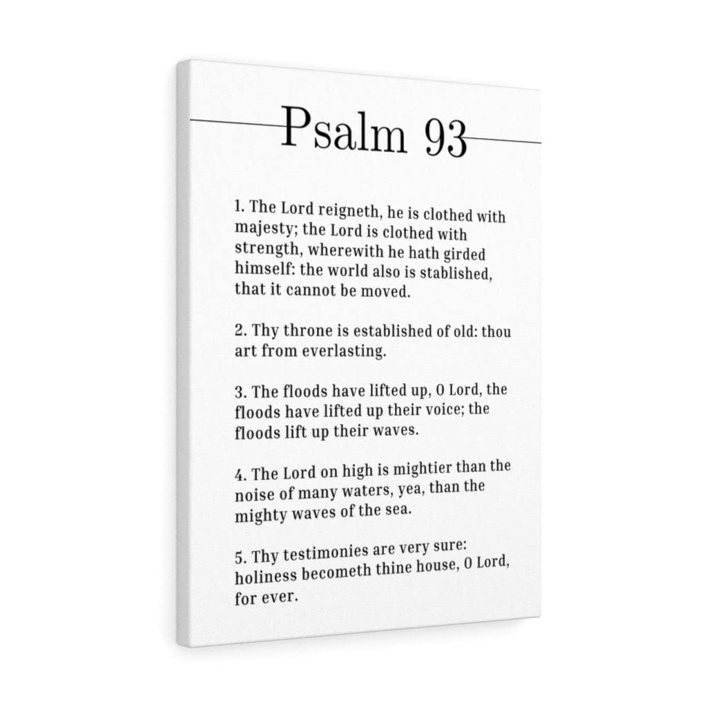 Christian Wall Art - The Lord is Clothed with Strength Psalm 93 Bible Verse Print - Ready to Hang Scripture Decor for Home, Church & Office - Inspirational Gift for Weddings, Baptisms & Housewarmings